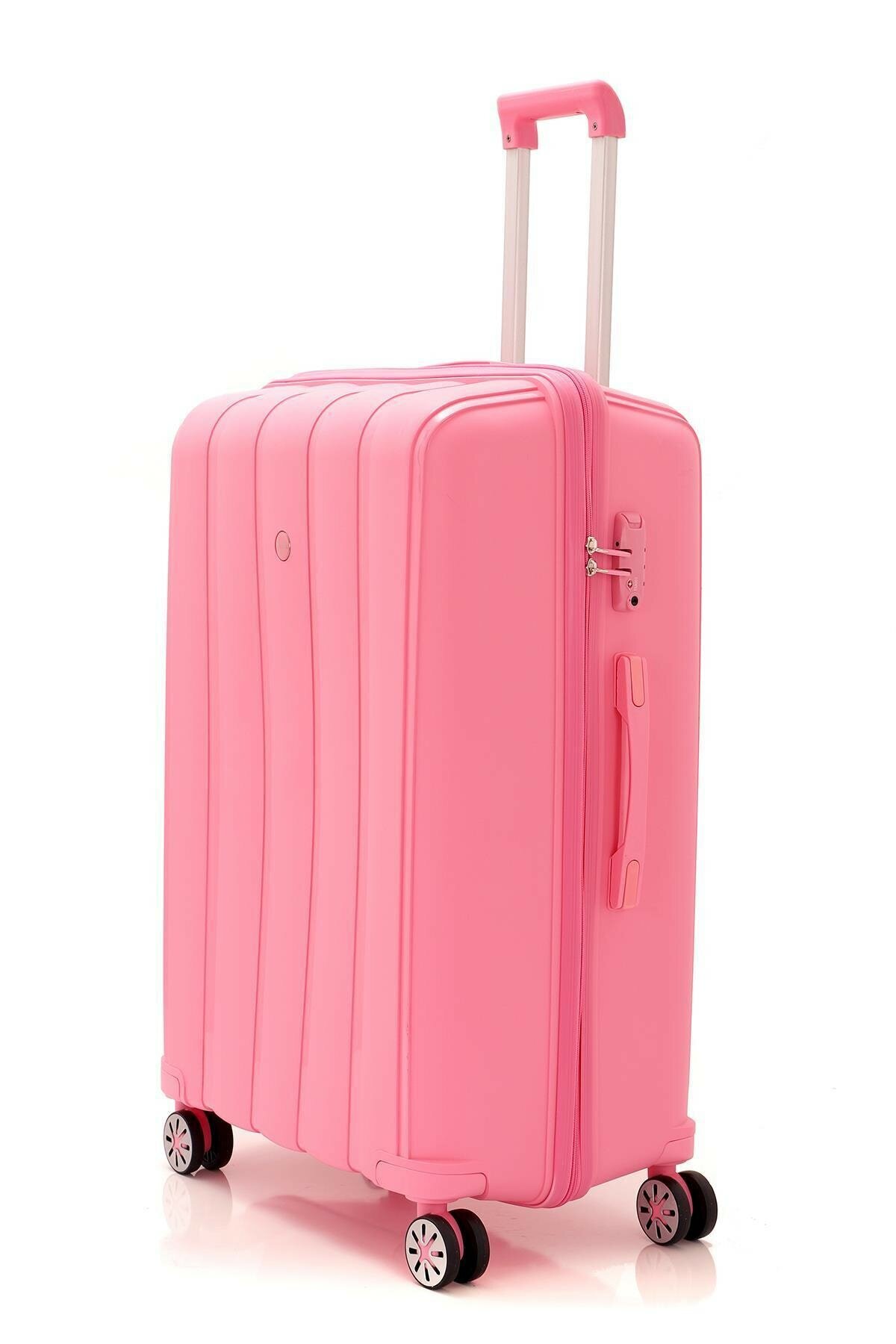 Средний чемодан из полипропилена MCS V305 M PINK! Для 18 кг! - 6