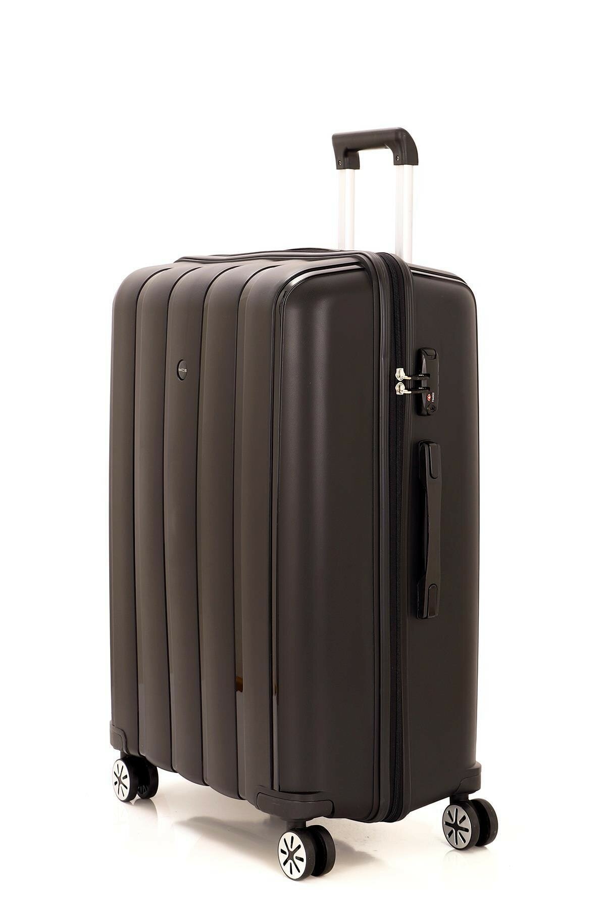Большой чемодан из полипропилена MCS V305 L BLACK! Для 23 кг! - 6