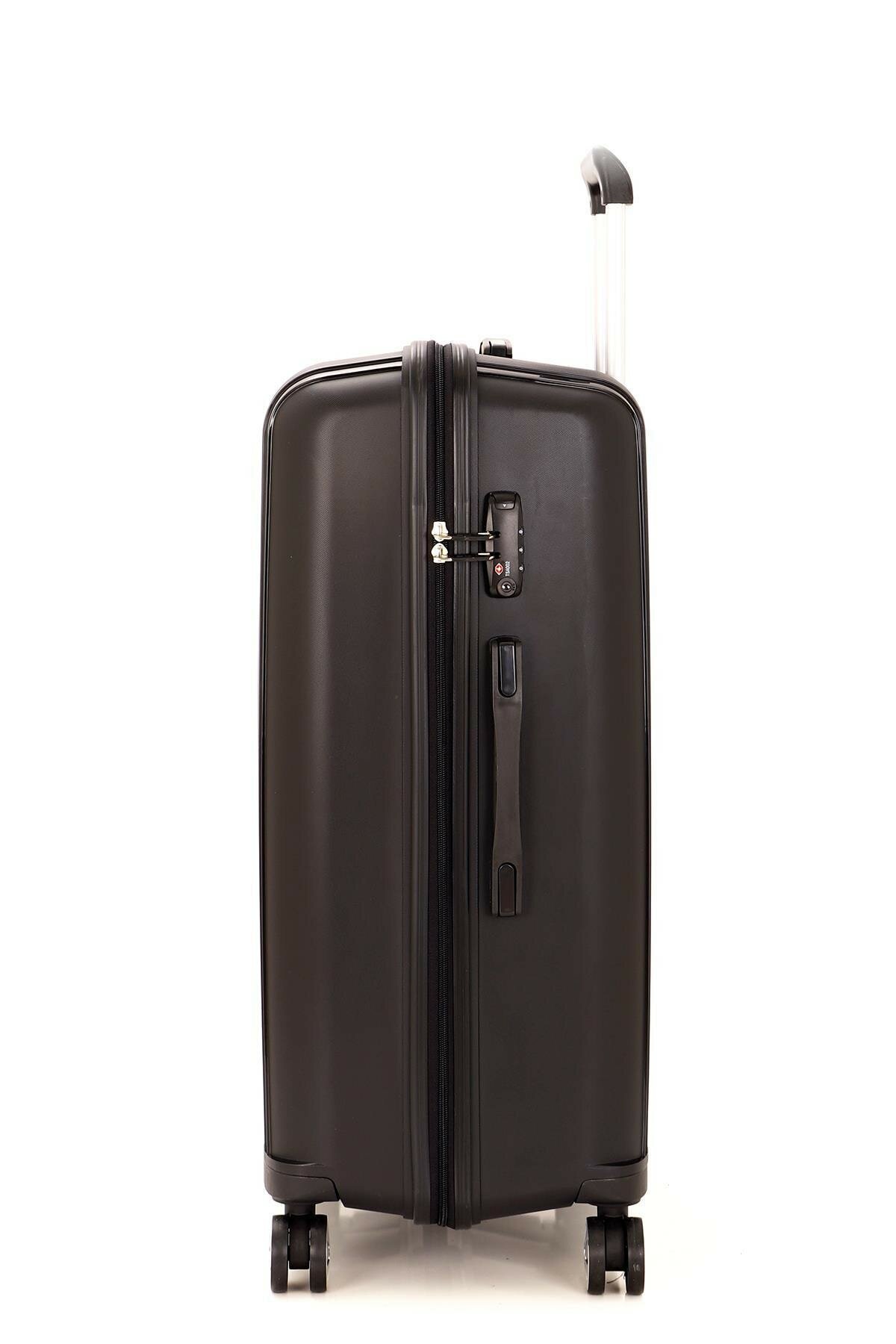 Большой чемодан из полипропилена MCS V305 L BLACK! Для 23 кг! - 5