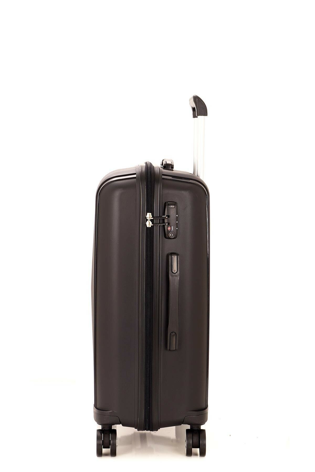 Средний чемодан из полипропилена MCS V305 M BLACK! Для 18 кг! - 5