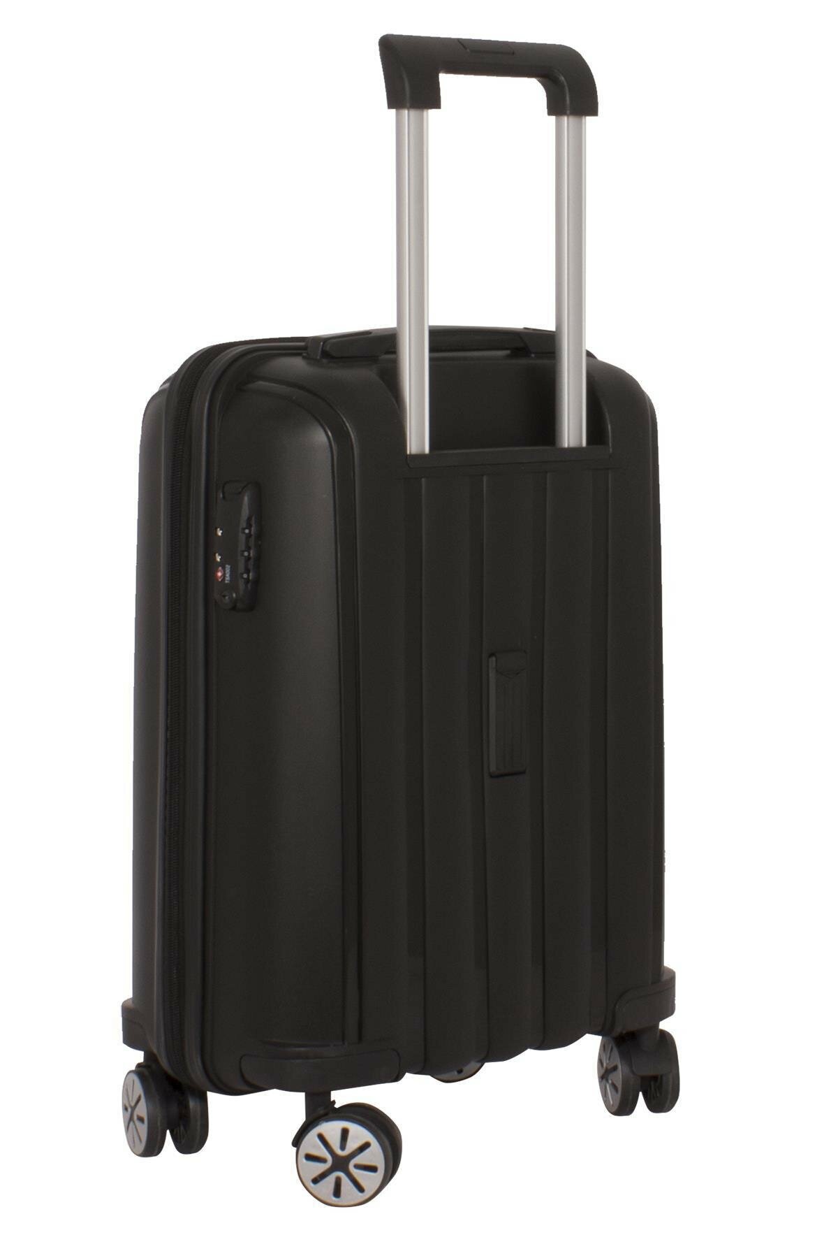 Маленький чемодан для ручьной клади из полипропилена MCS V305 S BLACK! Для 8-10 кг! - 4