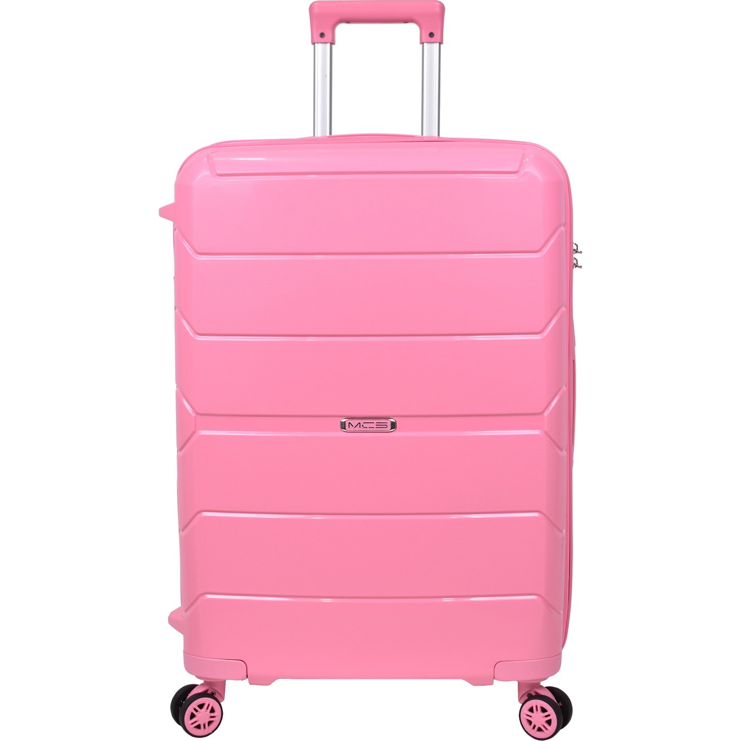 Средний чемодан из полипропилена MCS V366 M PINK! Для 18 кг! - 1