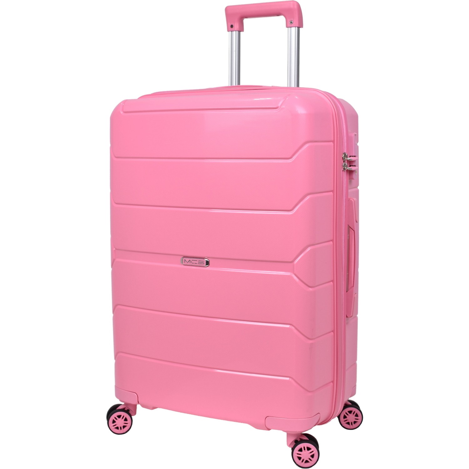 Средний чемодан из полипропилена MCS V366 M PINK! Для 18 кг! - 5