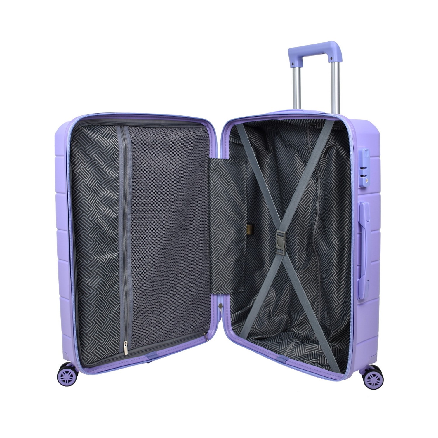 Средний чемодан из полипропилена MCS V366 M PURPLE! Для 18 кг! - 2