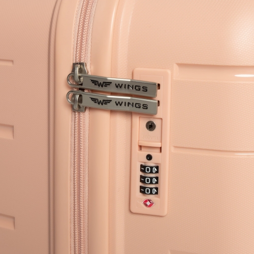 Маленький чемодан для ручной клади WINGS PP-08 S PEACH PINK! ДЛЯ 7-10 кг! - 3