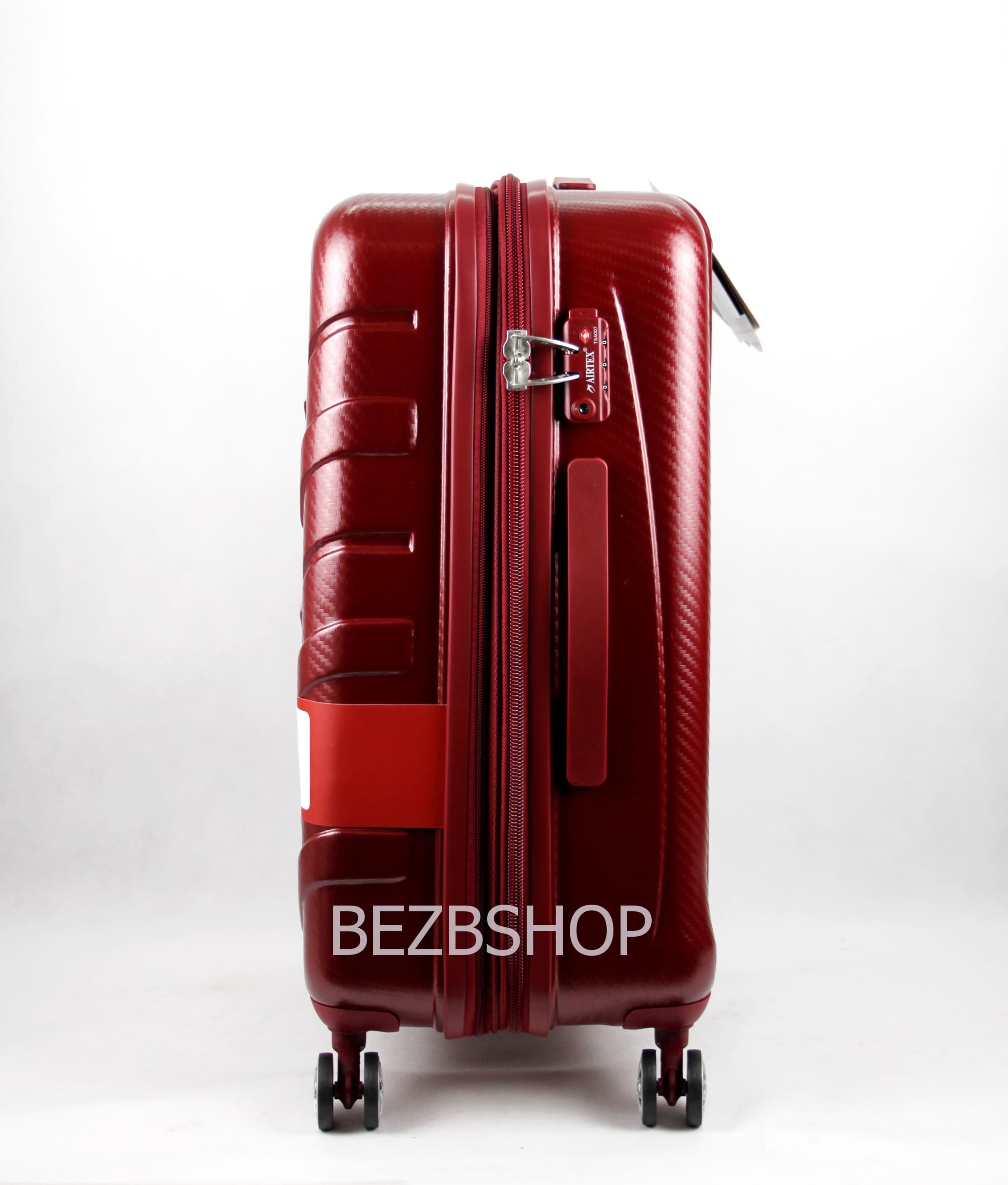 Французский ударостойкий чемодан Средний из поликарбоната на 4-ых колесах 'AIRTEX ' 7313 M RED - 4