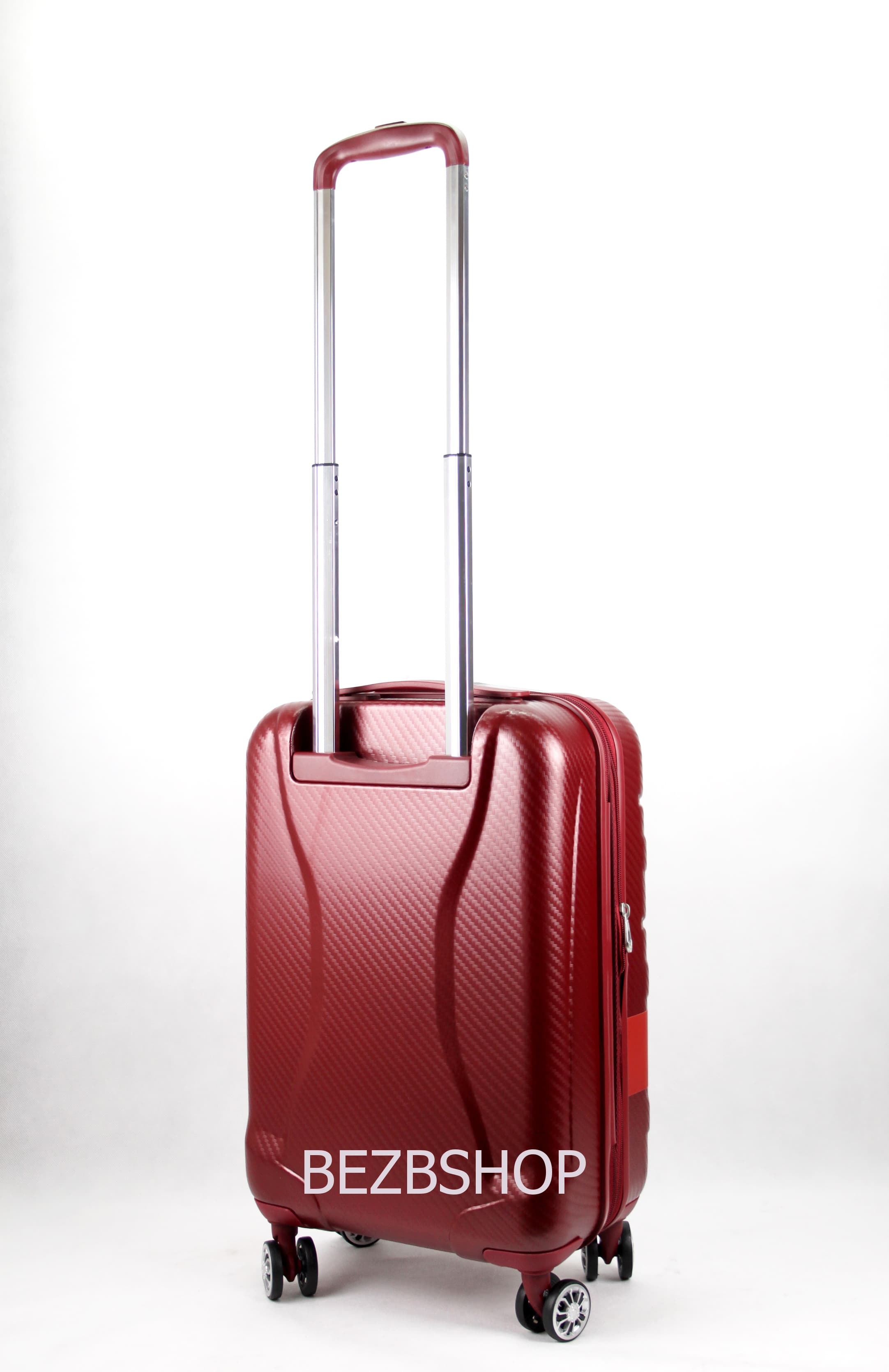 Французский ударостойкий чемодан Малый из поликарбоната на 4-ых колесах 'AIRTEX ' 7313 S RED - 6