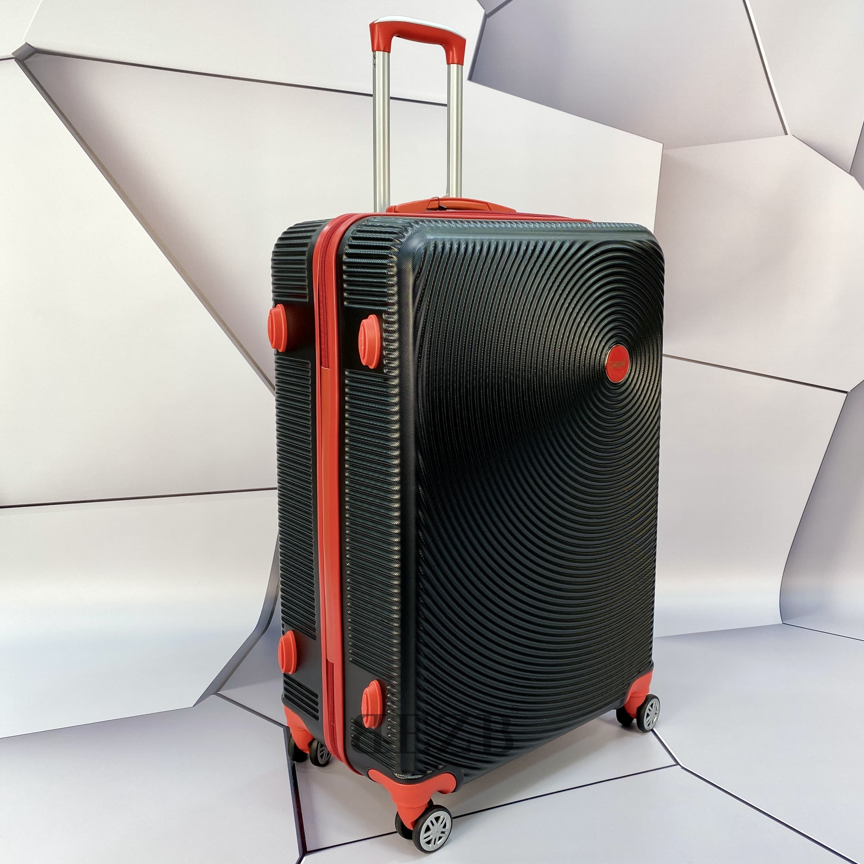 Средний чемодан из АБС Поликарбонат MCS V341 M BLACK/RED - 8
