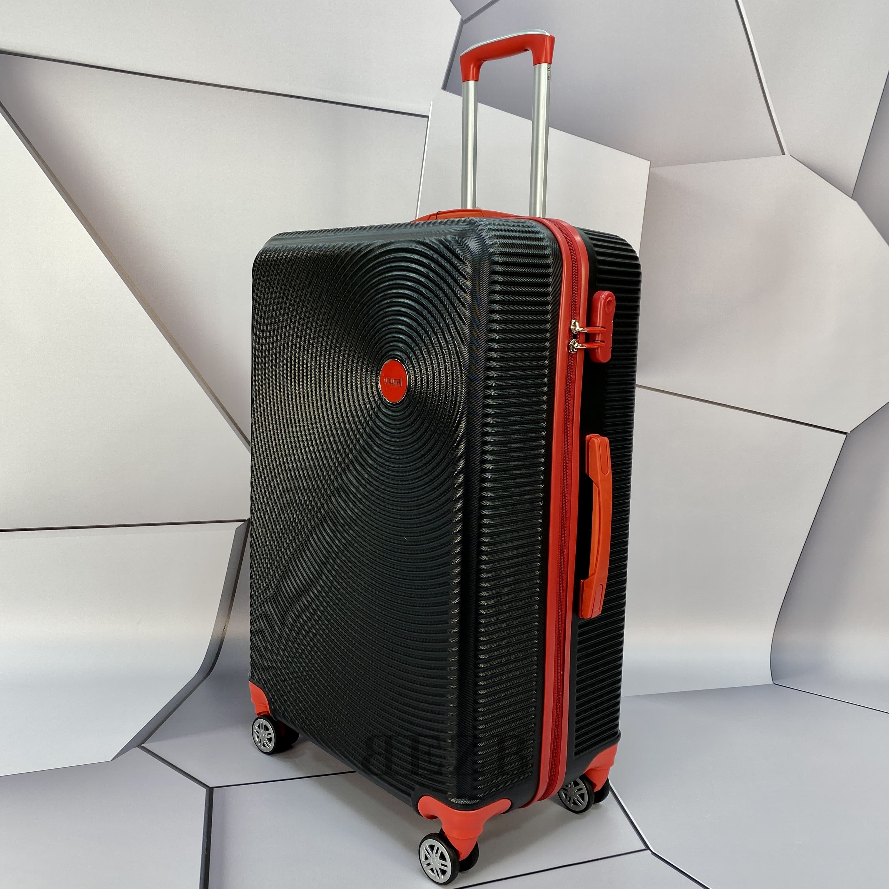 Средний чемодан из АБС Поликарбонат MCS V341 M BLACK/RED - 7