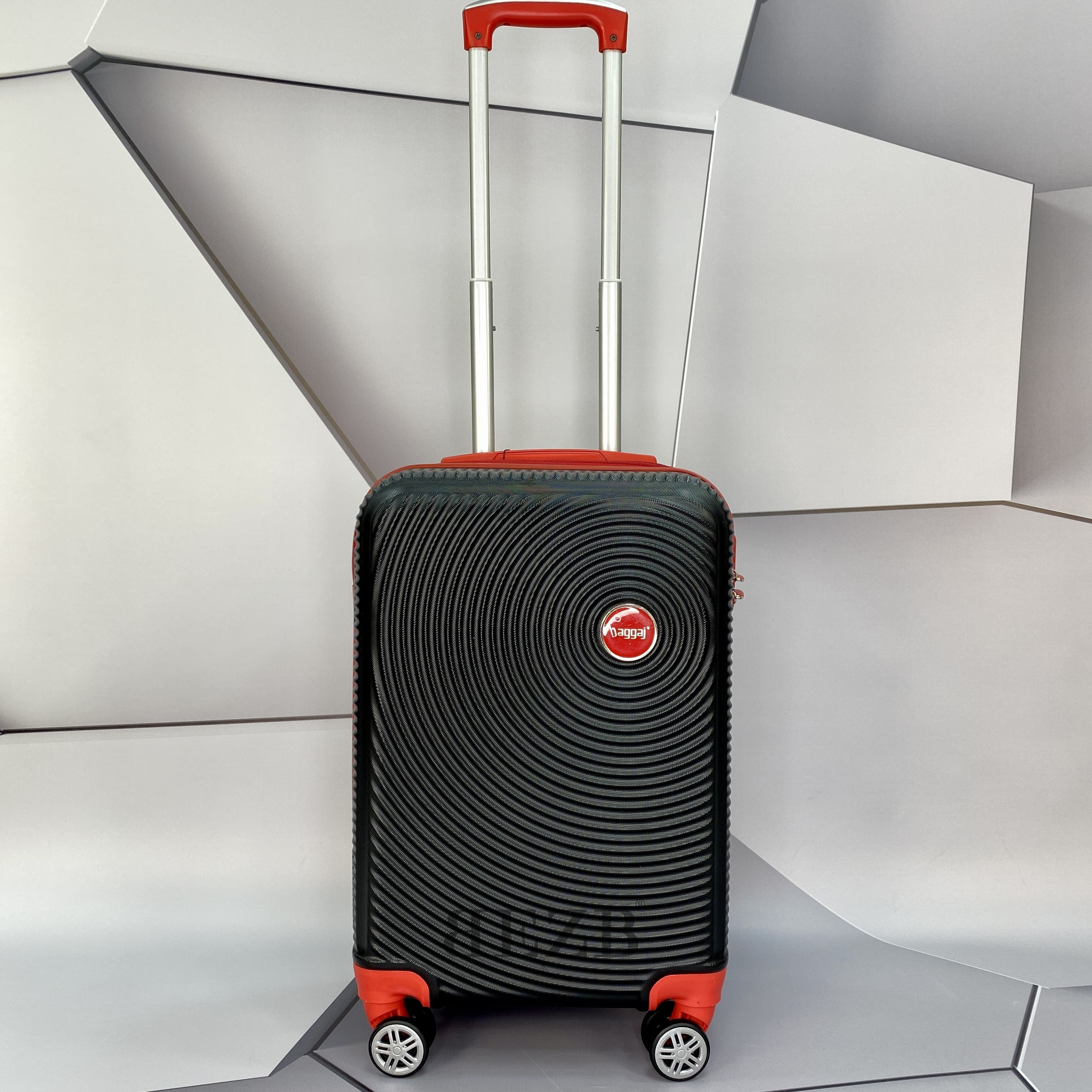 Малый чемодан для ручной клади из АБС Поликарбонат V341 S BLACK/RED - 1