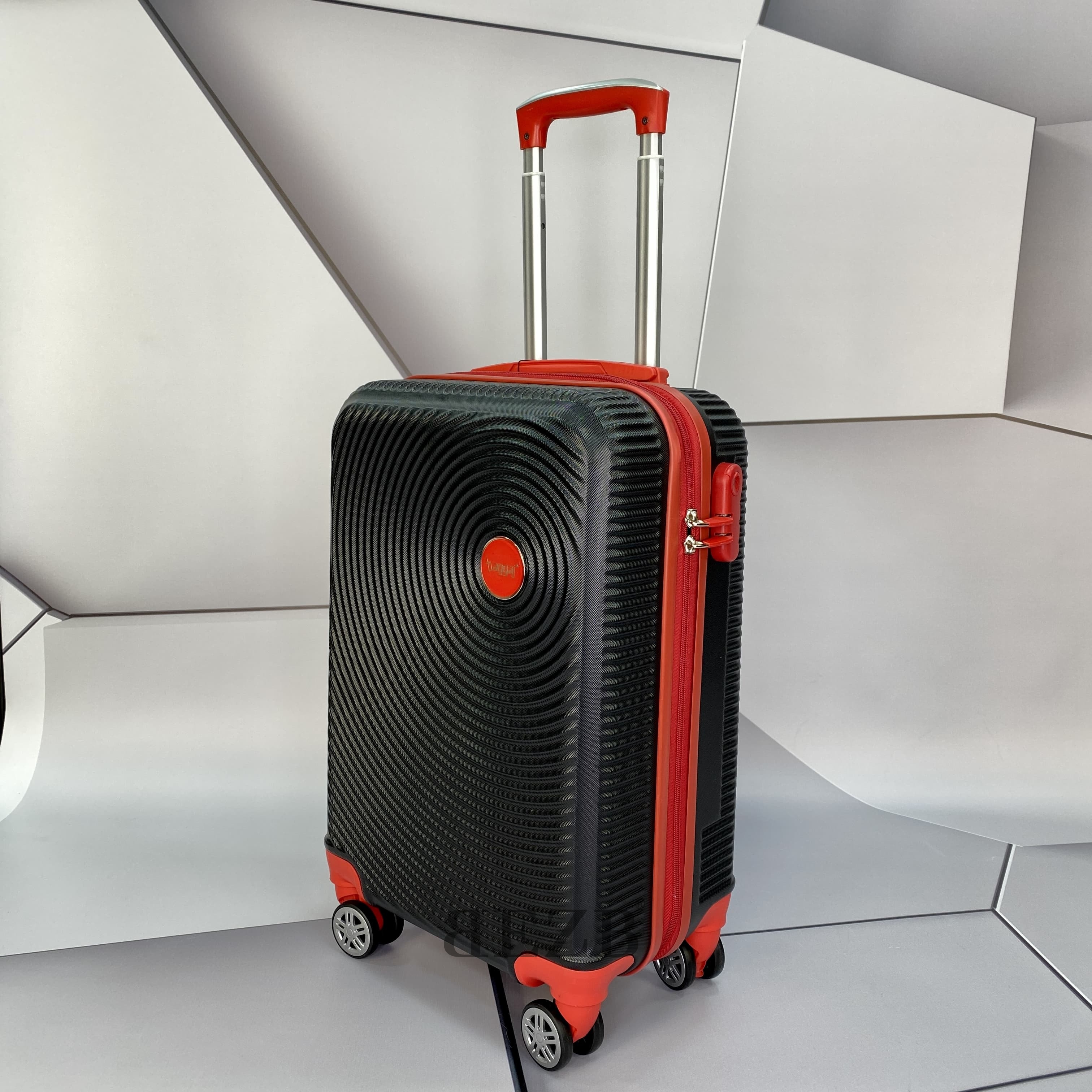 Малый чемодан для ручной клади из АБС Поликарбонат V341 S BLACK/RED - 7