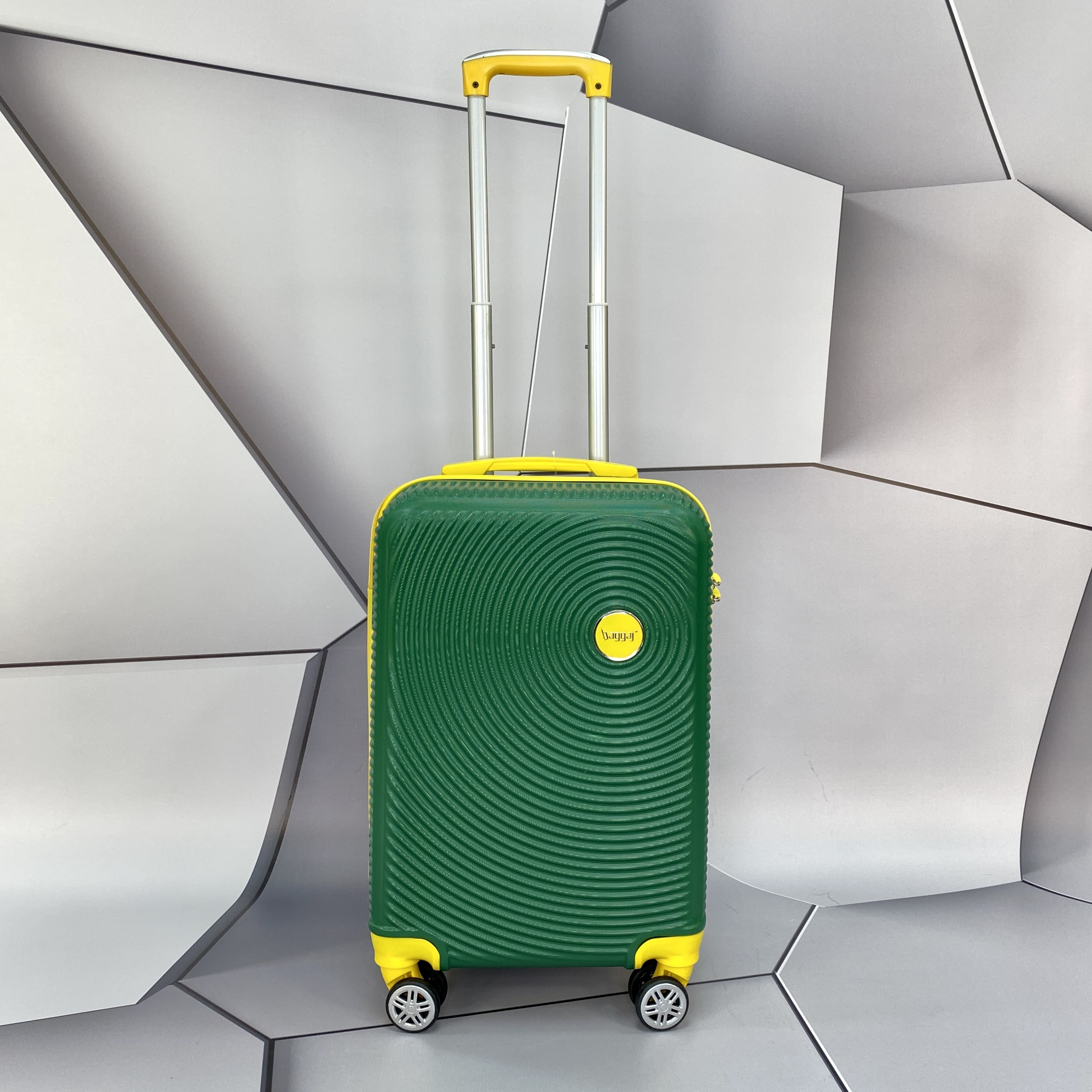 Малый чемодан для ручной клади из АБС Поликарбонат V341 S GREEN/YELLOW - 1