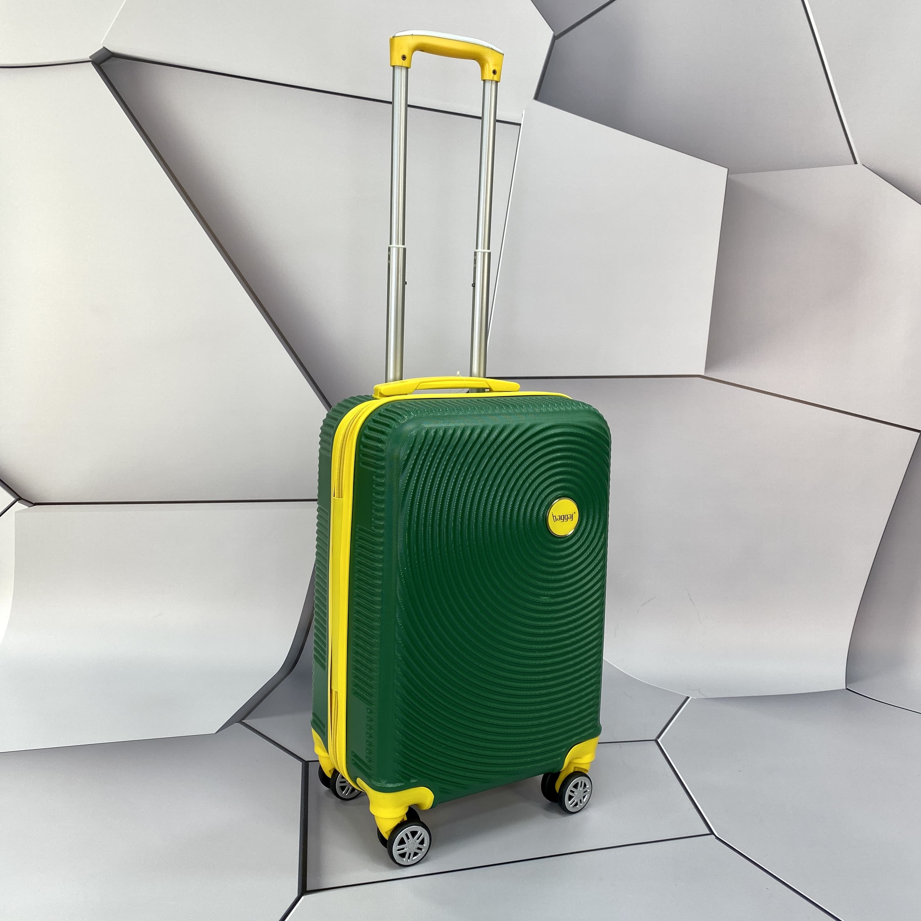 Малый чемодан для ручной клади из АБС Поликарбонат V341 S GREEN/YELLOW - 6