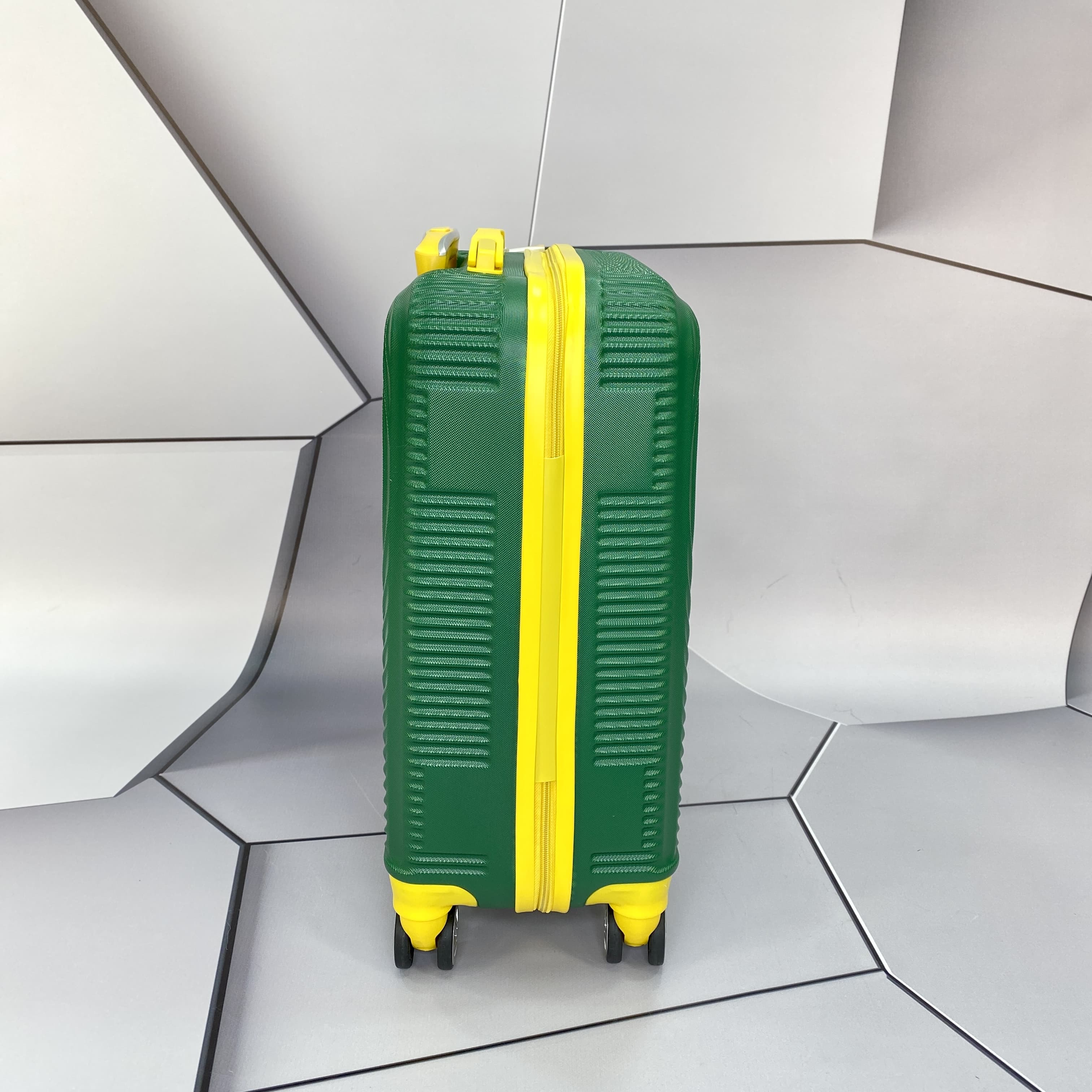 Малый чемодан для ручной клади из АБС Поликарбонат V341 S GREEN/YELLOW - 2