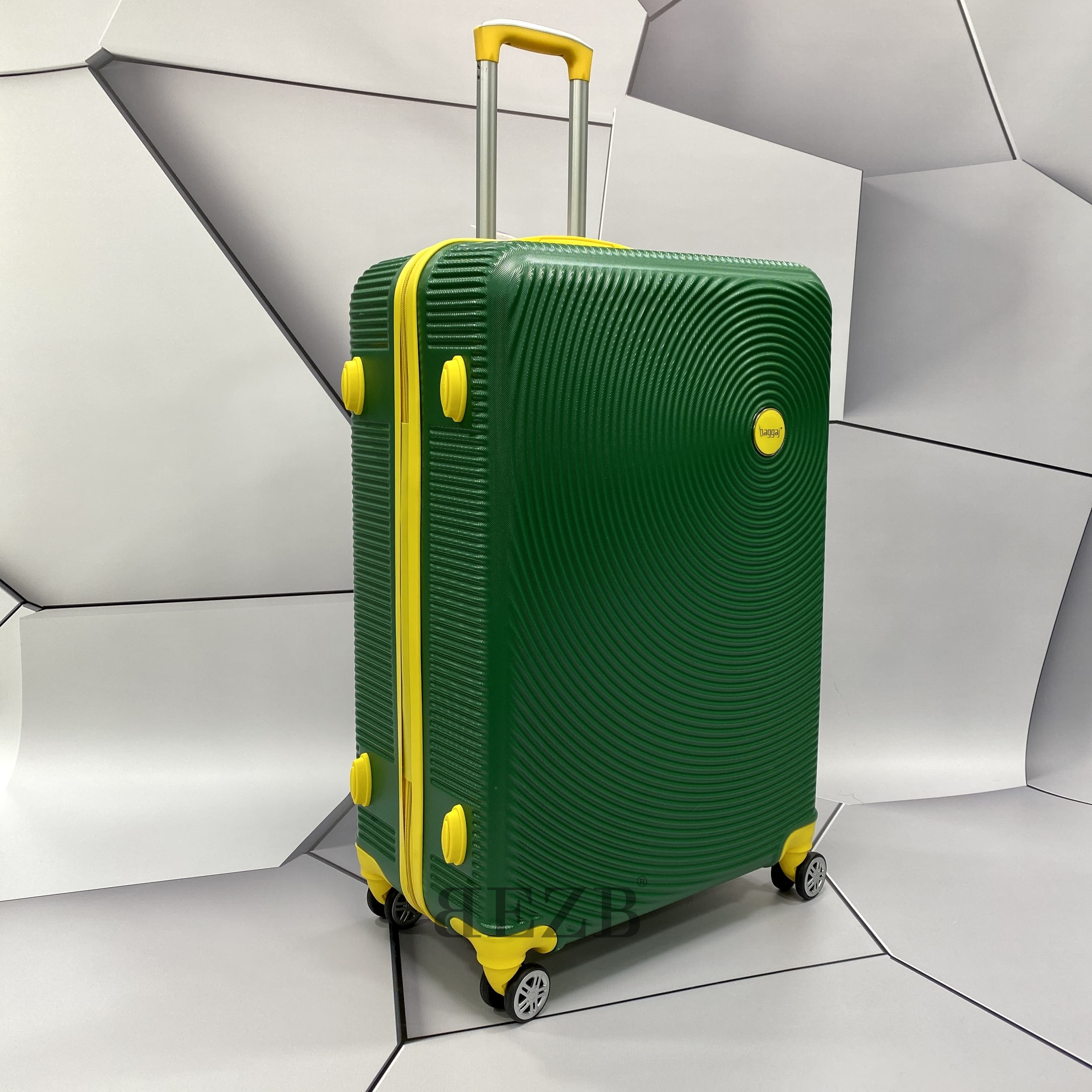 Средний чемодан из АБС Поликарбонат MCS V341 M GREEN/YELLOW - 7