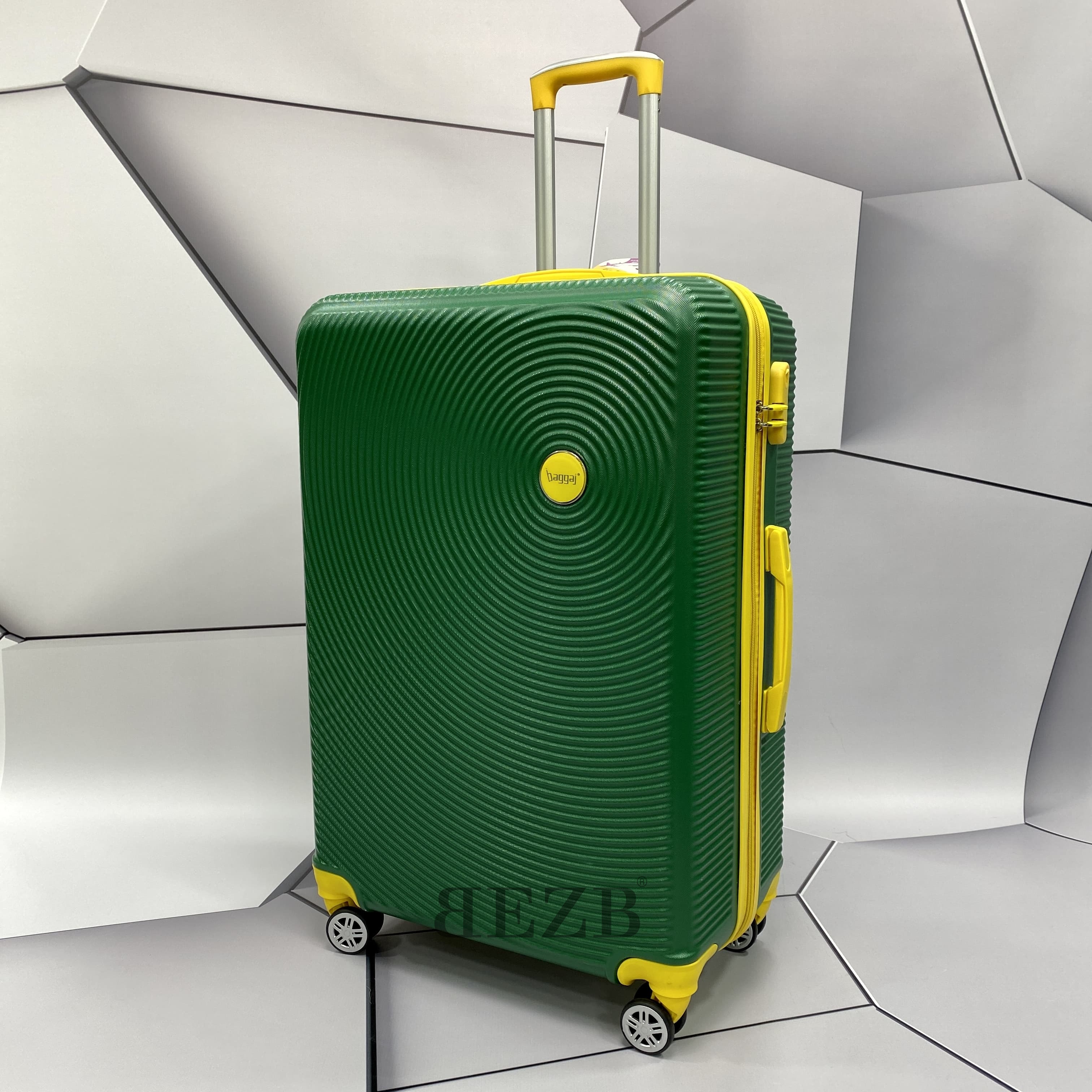 Средний чемодан из АБС Поликарбонат MCS V341 M GREEN/YELLOW - 6