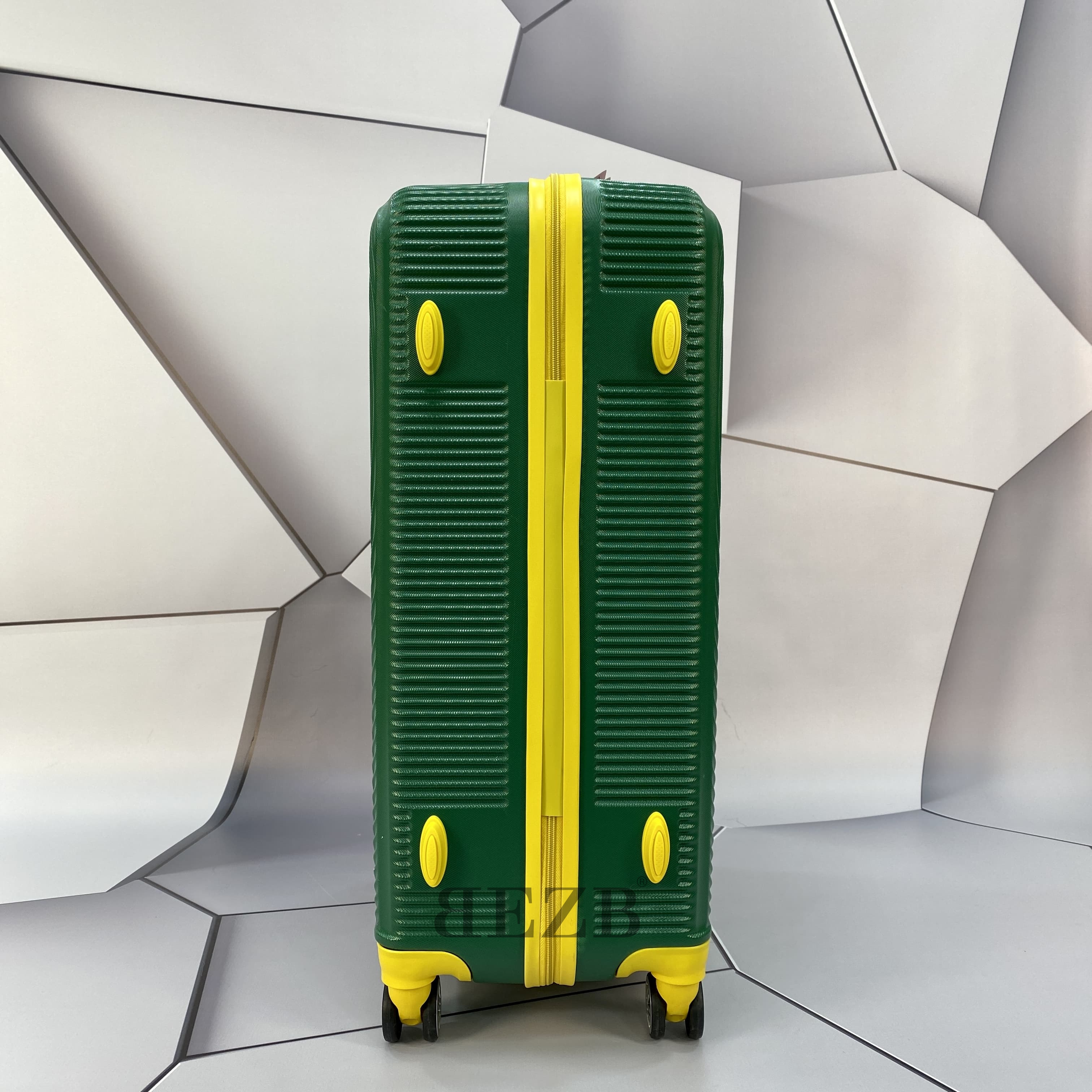 Средний чемодан из АБС Поликарбонат MCS V341 M GREEN/YELLOW - 4