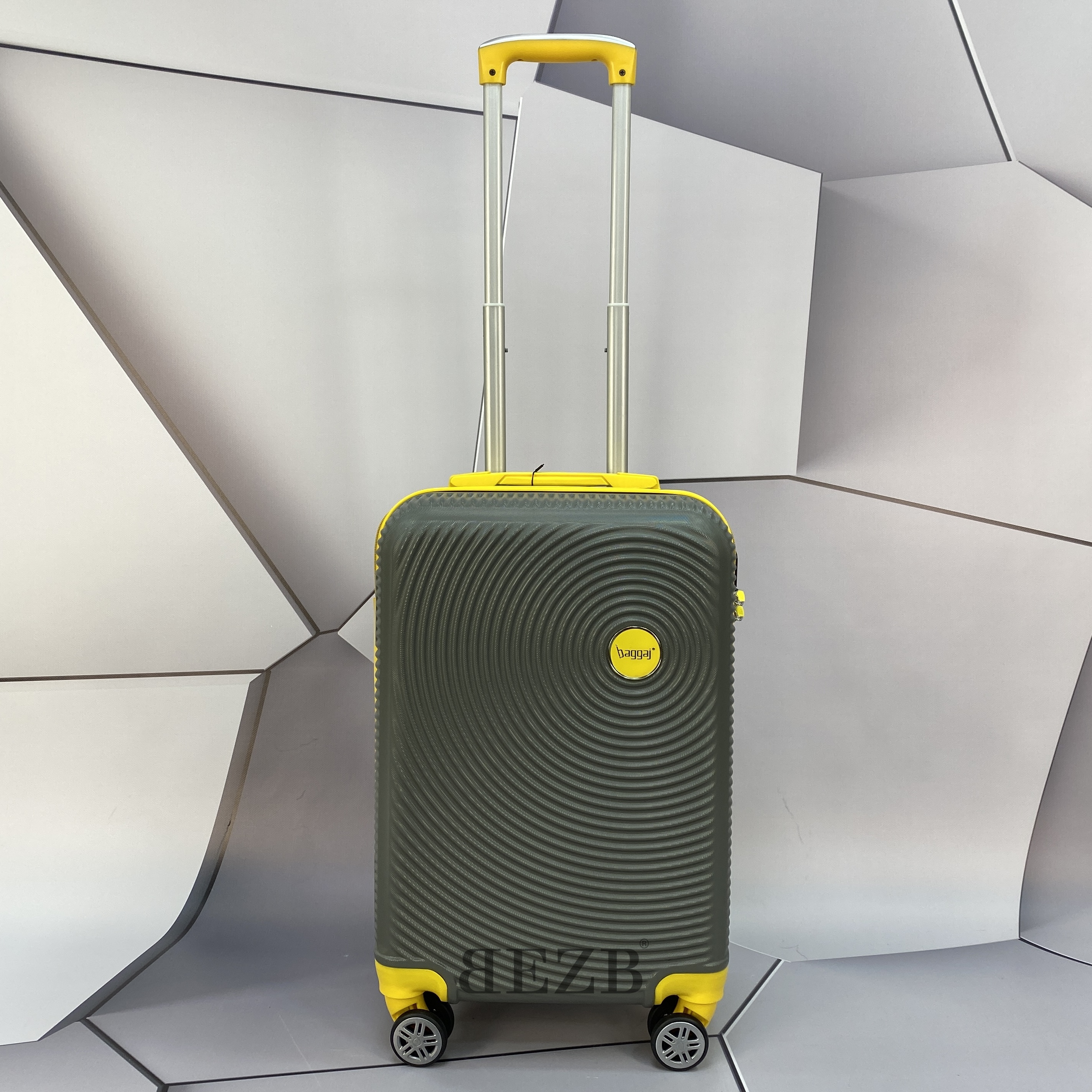Малый чемодан для ручной клади из АБС Поликарбонат V341 S GREY/YELLOW - 1