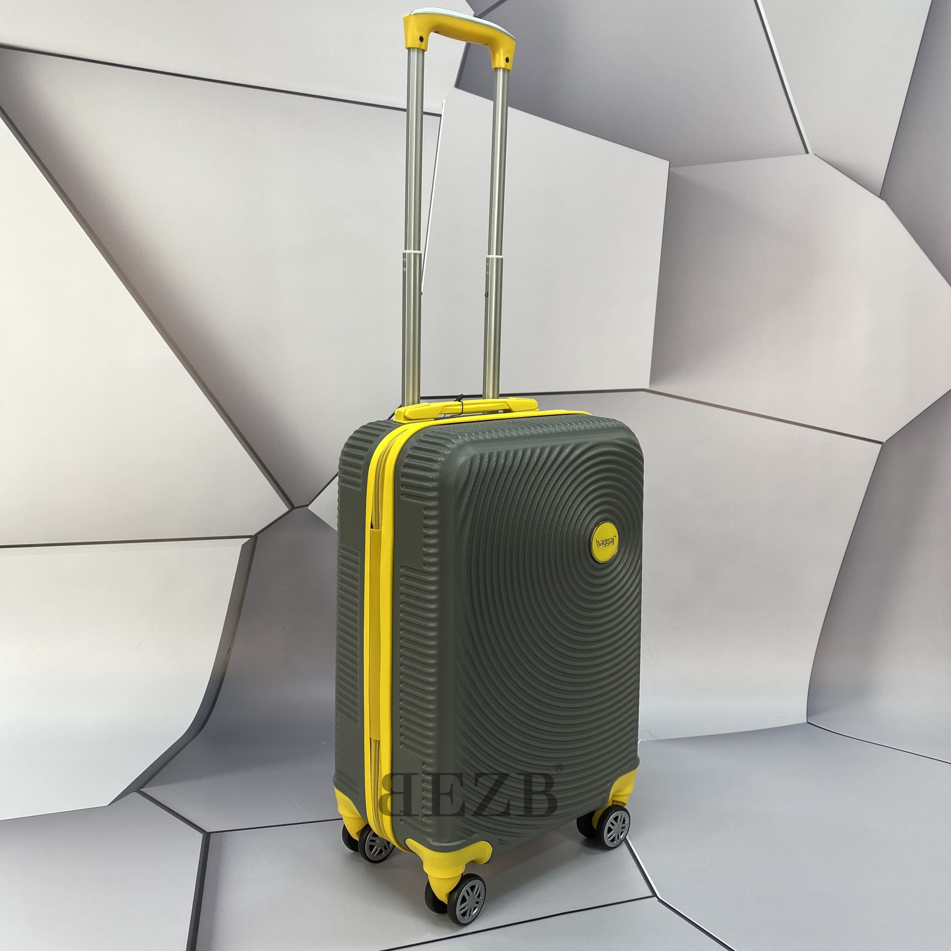 Малый чемодан для ручной клади из АБС Поликарбонат V341 S GREY/YELLOW - 8