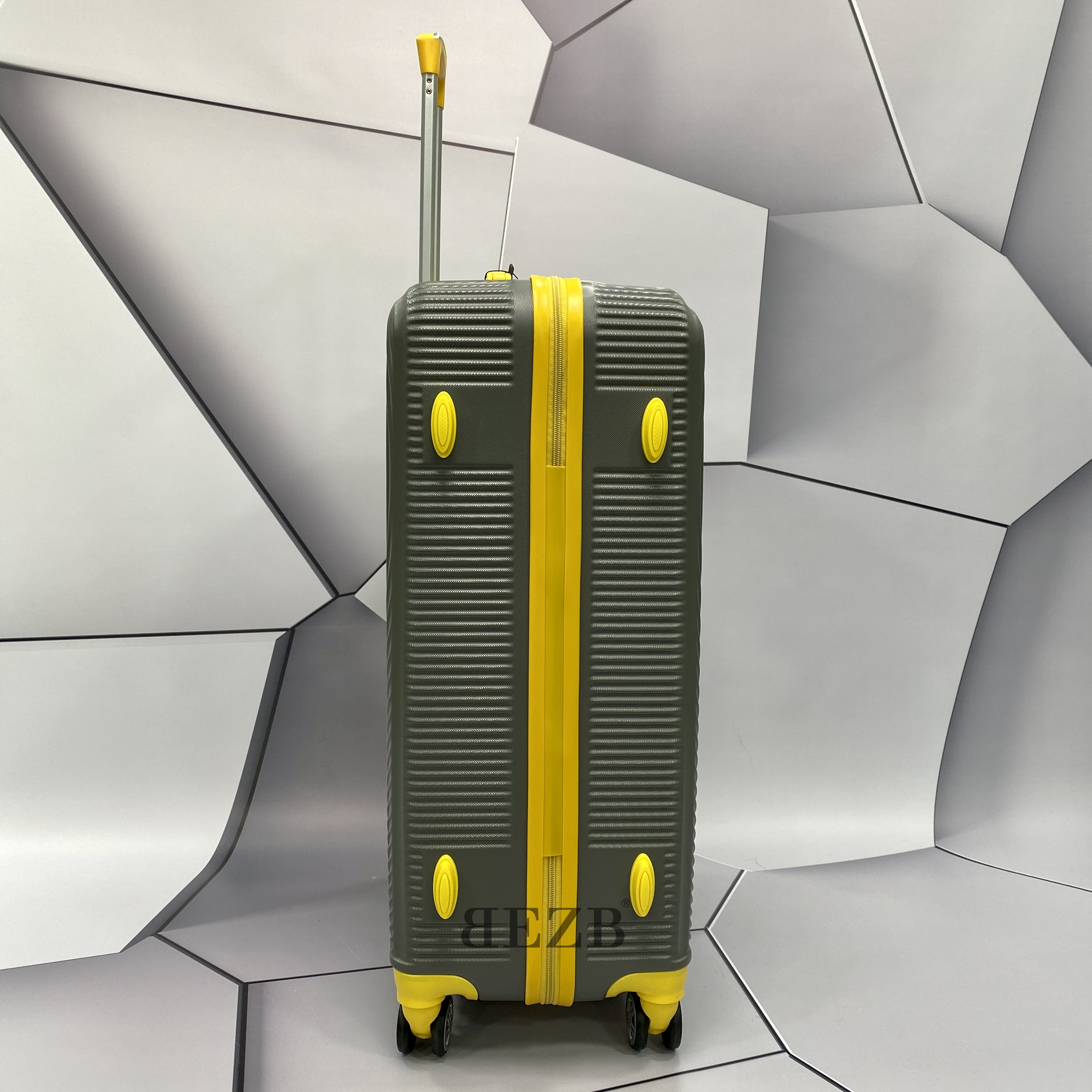 Малый чемодан для ручной клади из АБС Поликарбонат V341 S GREY/YELLOW - 6