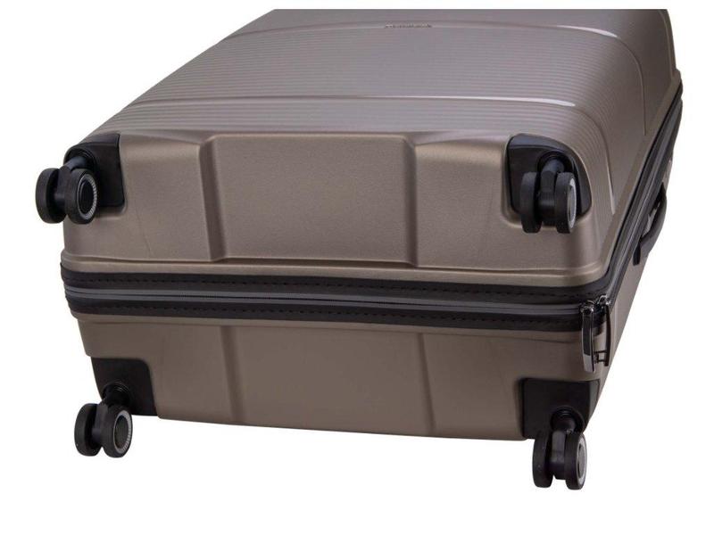 Дорожный большой полипропиленовый чемодан snowball 94103 на 4 двойных колесах - 3