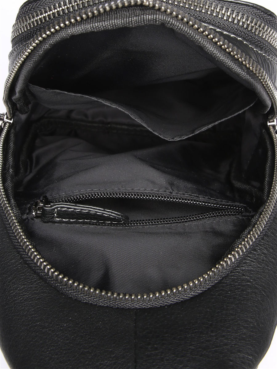 Мужская сумка из натуральной кожи H-T 2002-3 BLACK - 3