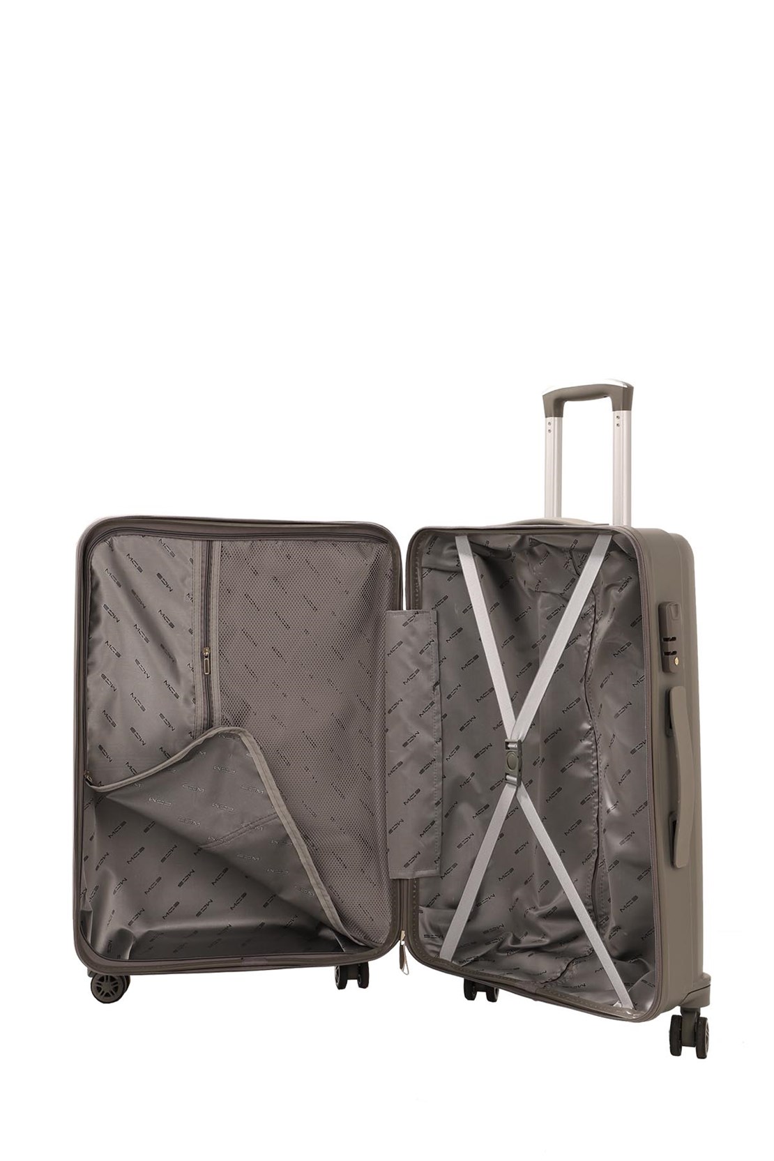 Большой чемодан из полипропилена MCS v374 L Grey - 2