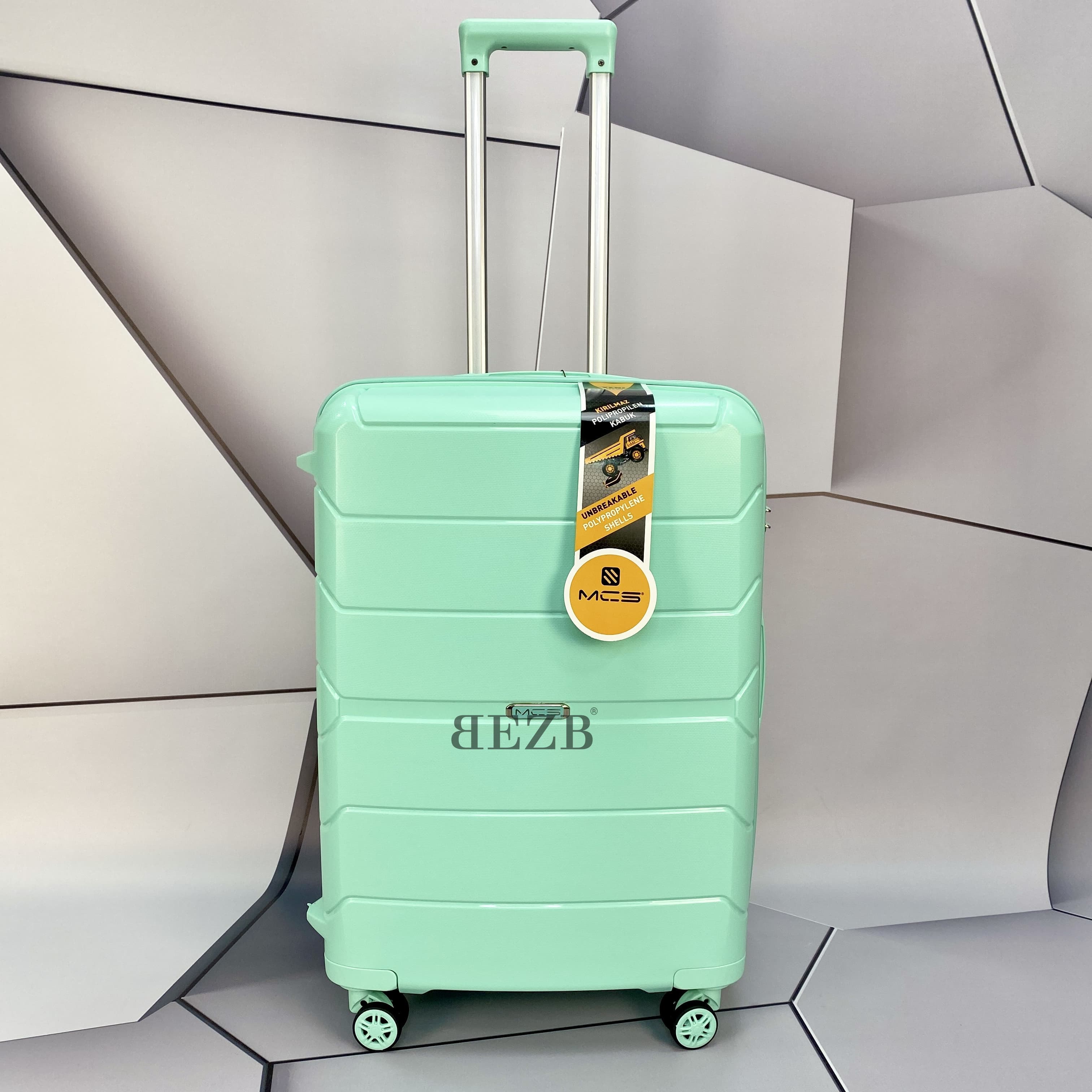 Средний чемодан из полипропилена MCS V366 M MINT GREEN! Для 18 кг! - 1