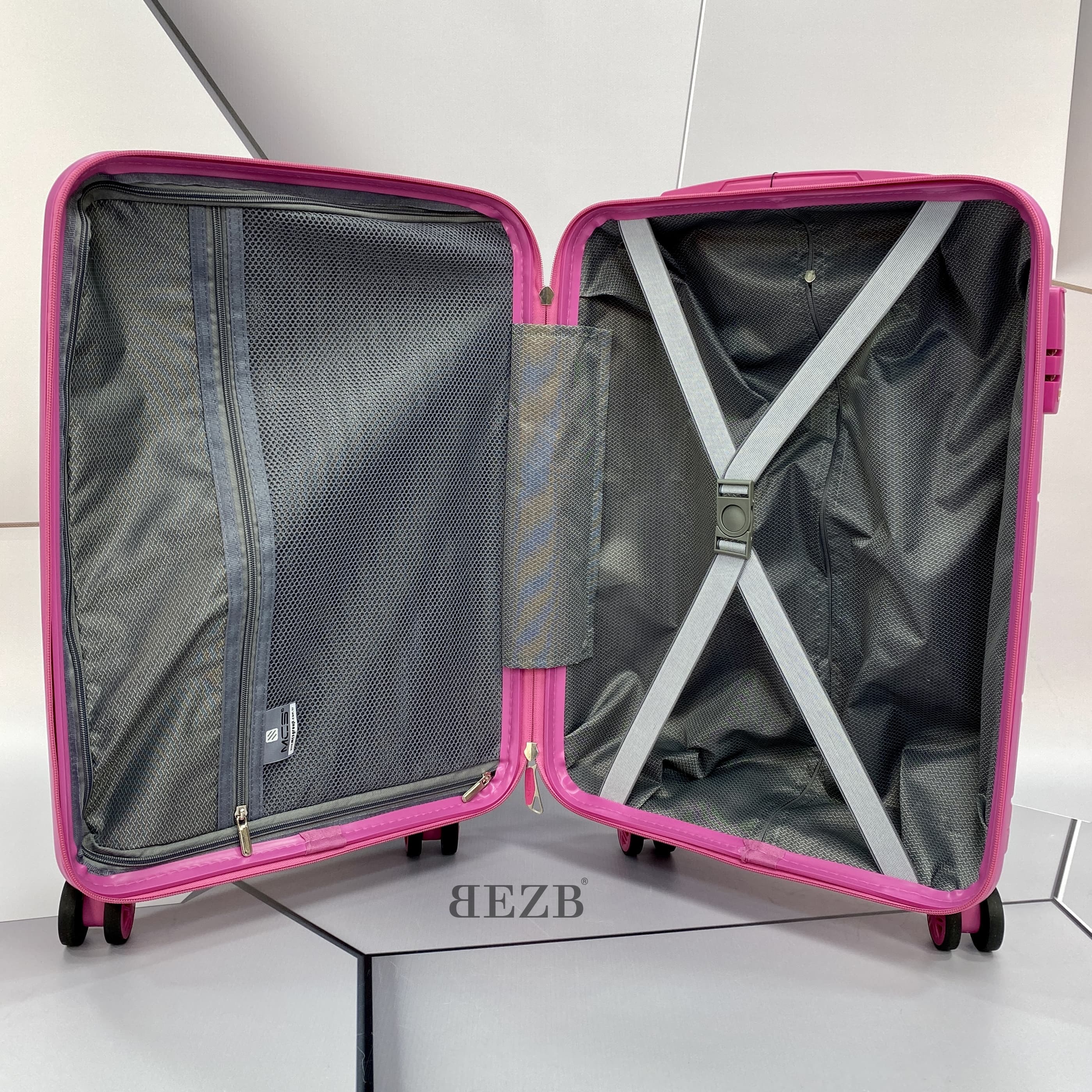 Маленький чемодан для ручьной клади из полипропилена MCS V366 S FUNCSIA! Для 8-10 кг! - 2