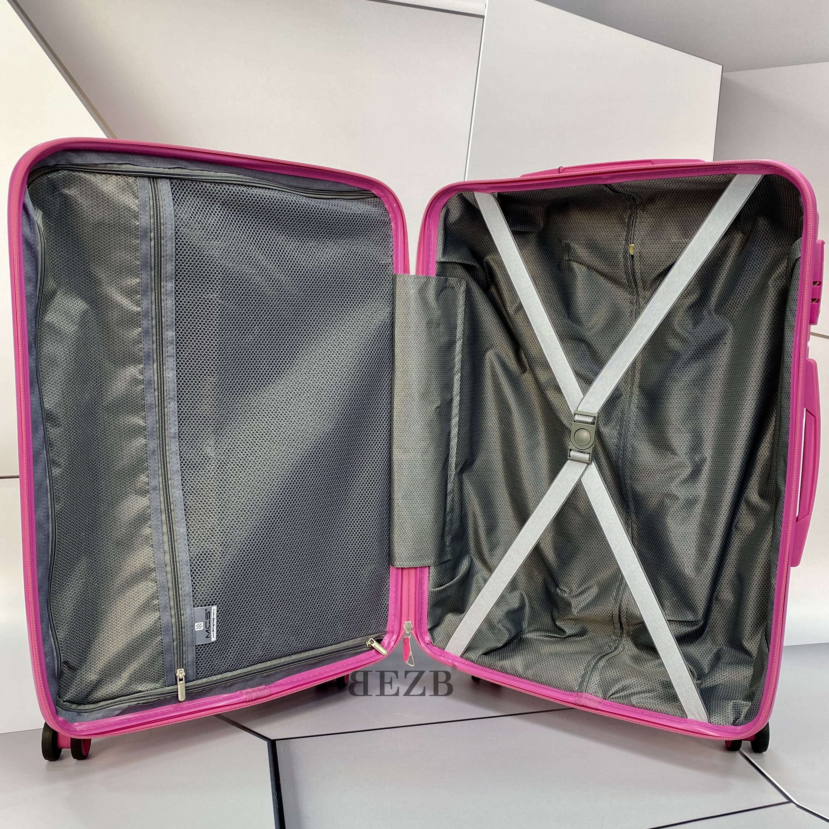 Средний чемодан из полипропилена MCS V366 M FUNCSIA! Для 18 кг! - 3