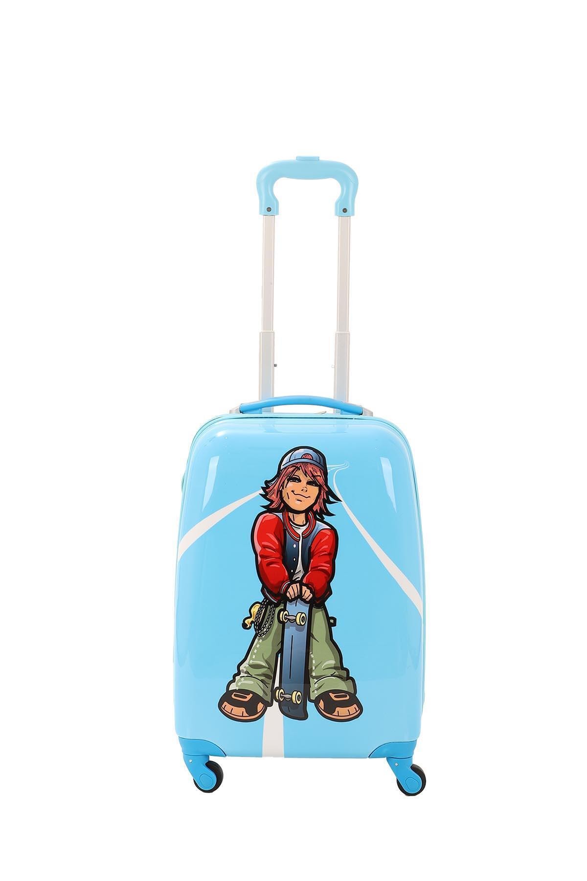 Детский чемодан на колесиках  MCS V307 BLU FLY SKATEBOARD