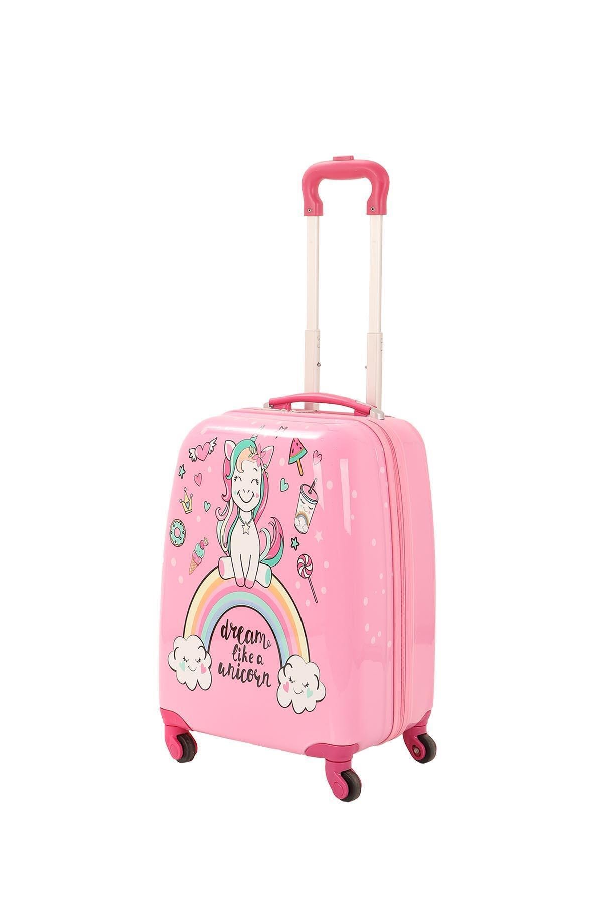 Детский чемодан на колесиках для девочек MCS V307 PINK UNICORN - 3