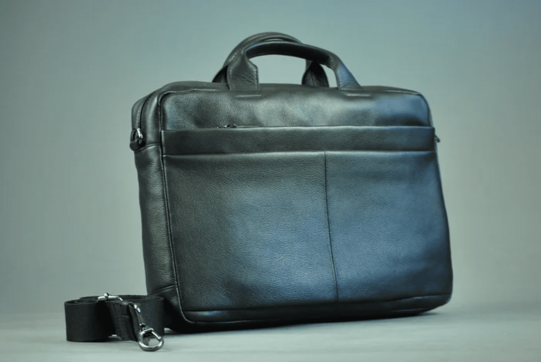 Деловая кожаная мужская сумка BUONO J010-3070 BLACK - 3