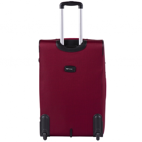 Комплект чемоданов из Ткани на 2 колесиках WINGS 1601-2 SET RED - 5