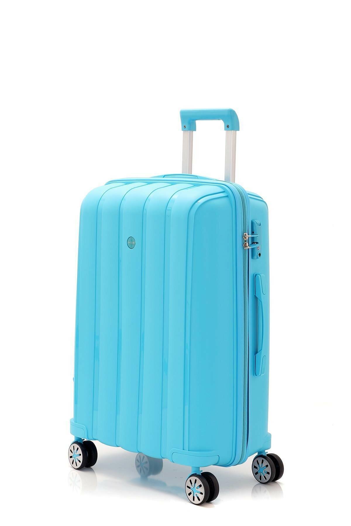 Средний чемодан из полипропилена MCS V305 M L. BLUE! Для 18 кг! - 5