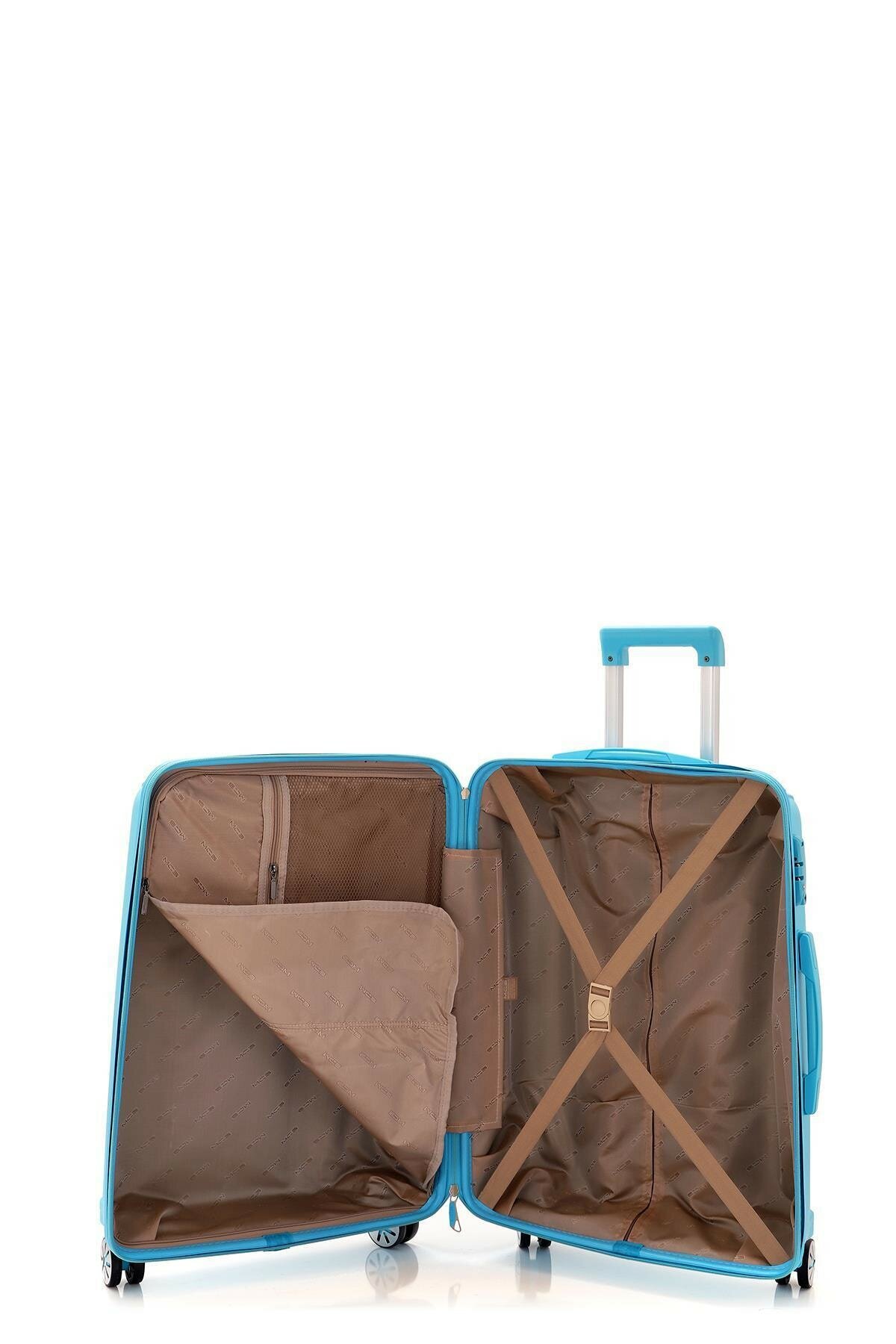 Средний чемодан из полипропилена MCS V305 M L. BLUE! Для 18 кг! - 3