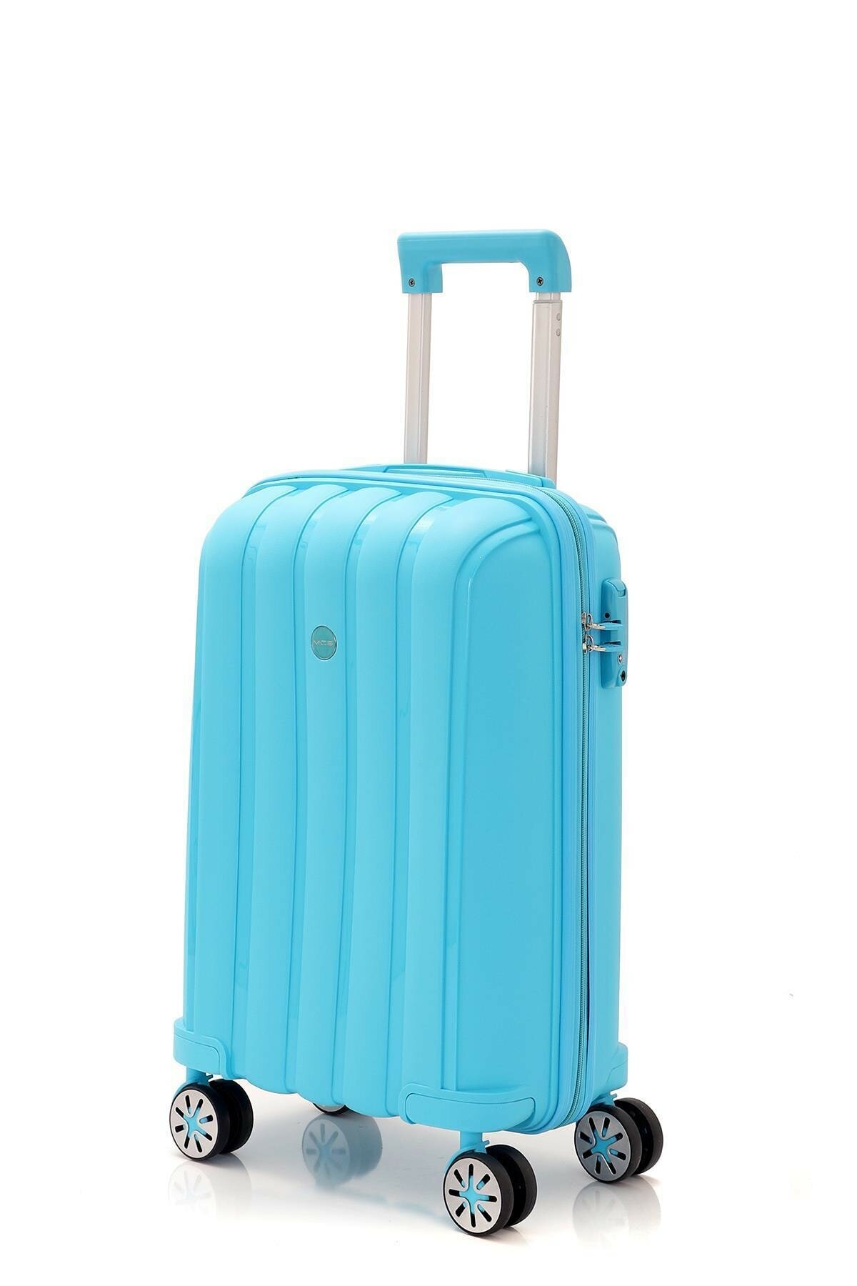 Маленький чемодан для ручьной клади из полипропилена MCS V305 S L.BLUE! Для 8-10 кг! - 5