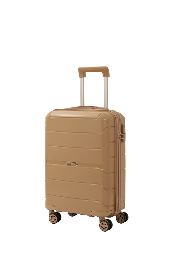 Маленький чемодан для ручьной клади из полипропилена MCS V366 S CHAMPAGE! Для 8-10 кг! - 1