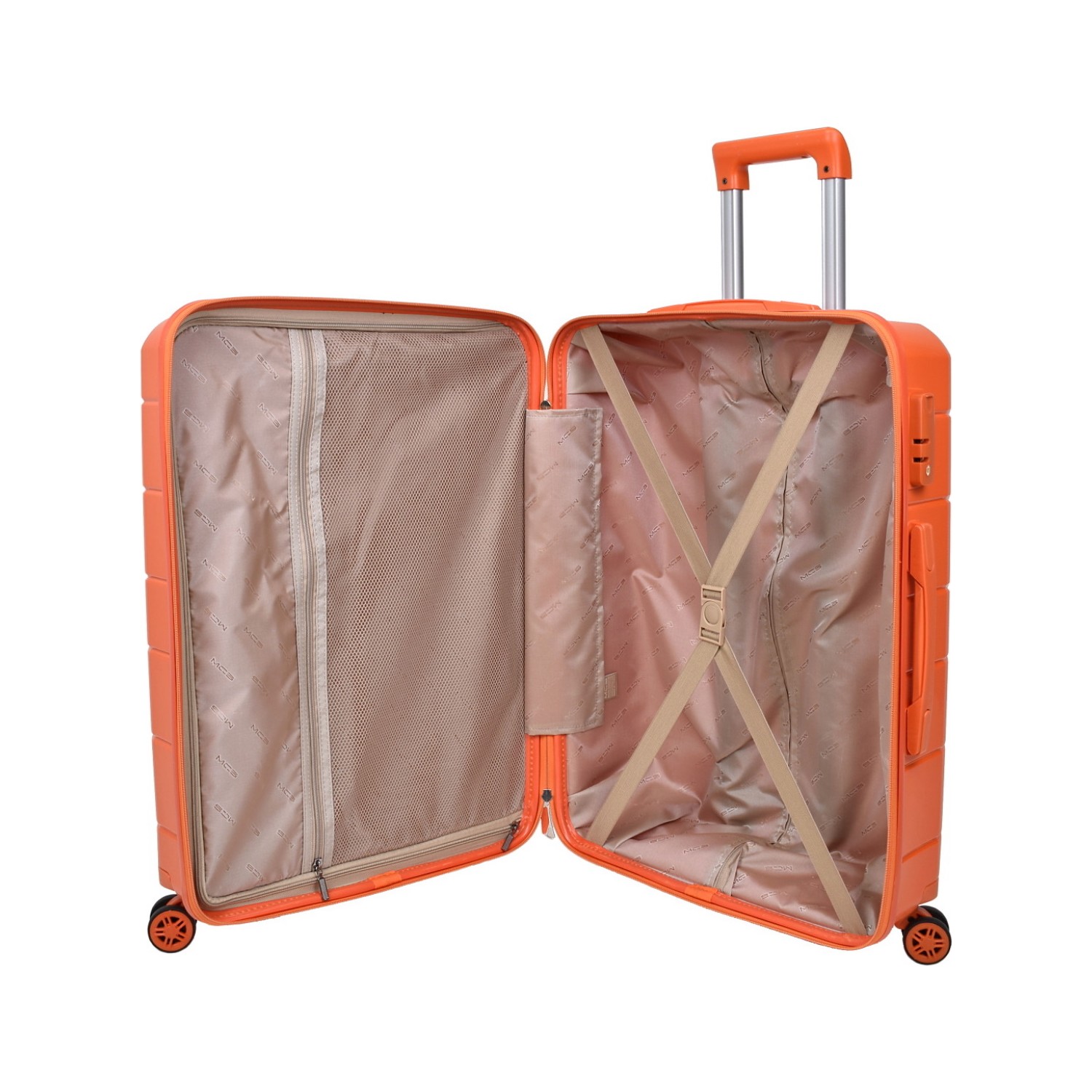 Большой чемодан из полипропилена MCS V366 L ORANGE! Для 23 кг! - 2