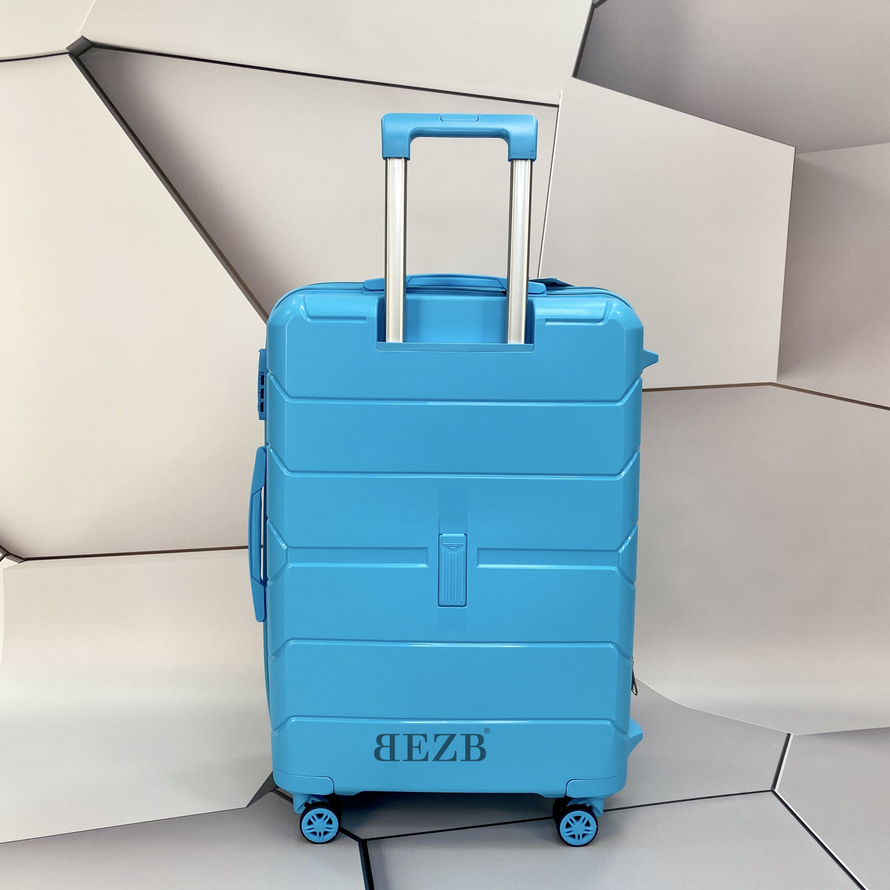 Большой чемодан из полипропилена MCS V366 L L. BLUE! Для 23 кг! - 6
