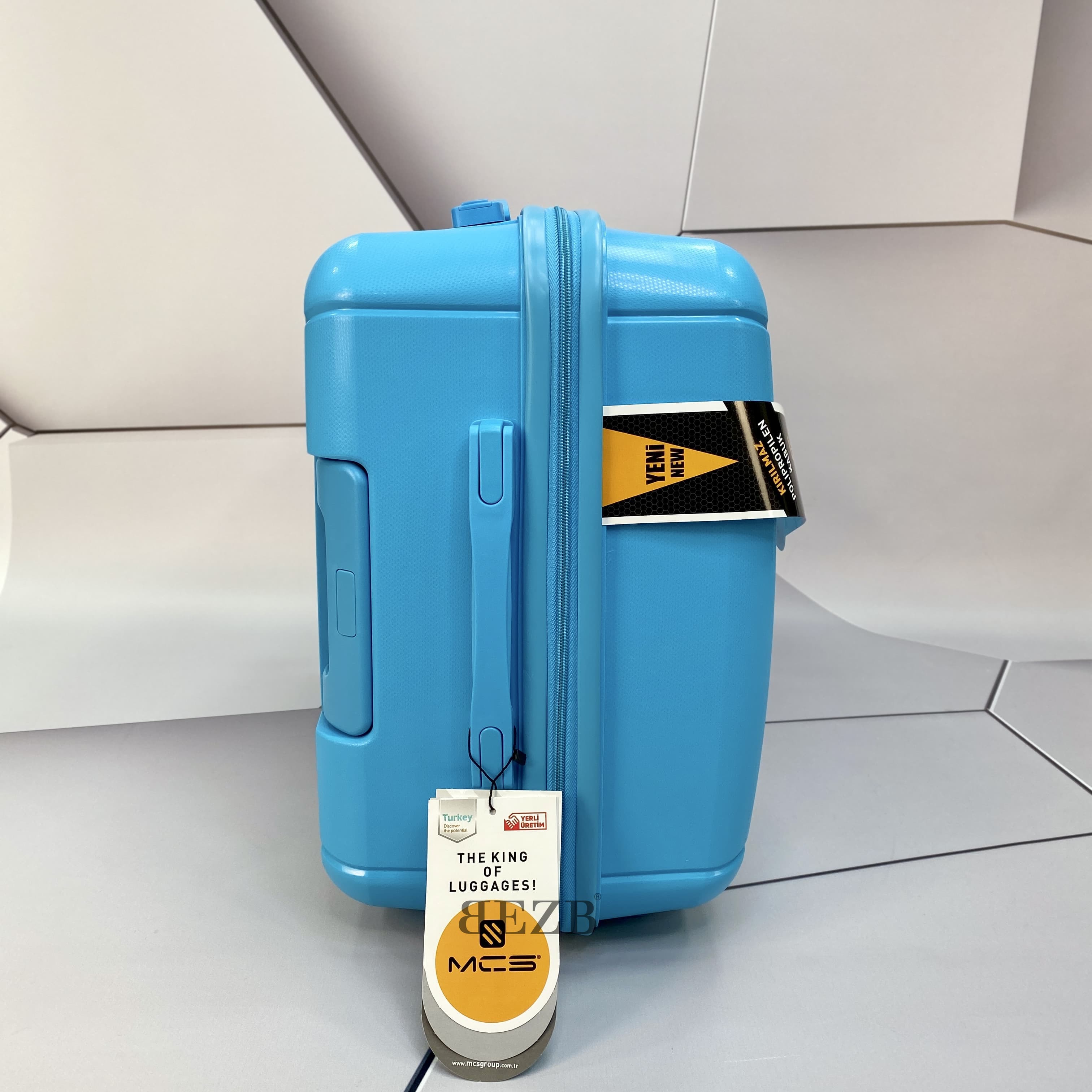 Большой чемодан из полипропилена MCS V366 L L. BLUE! Для 23 кг! - 2