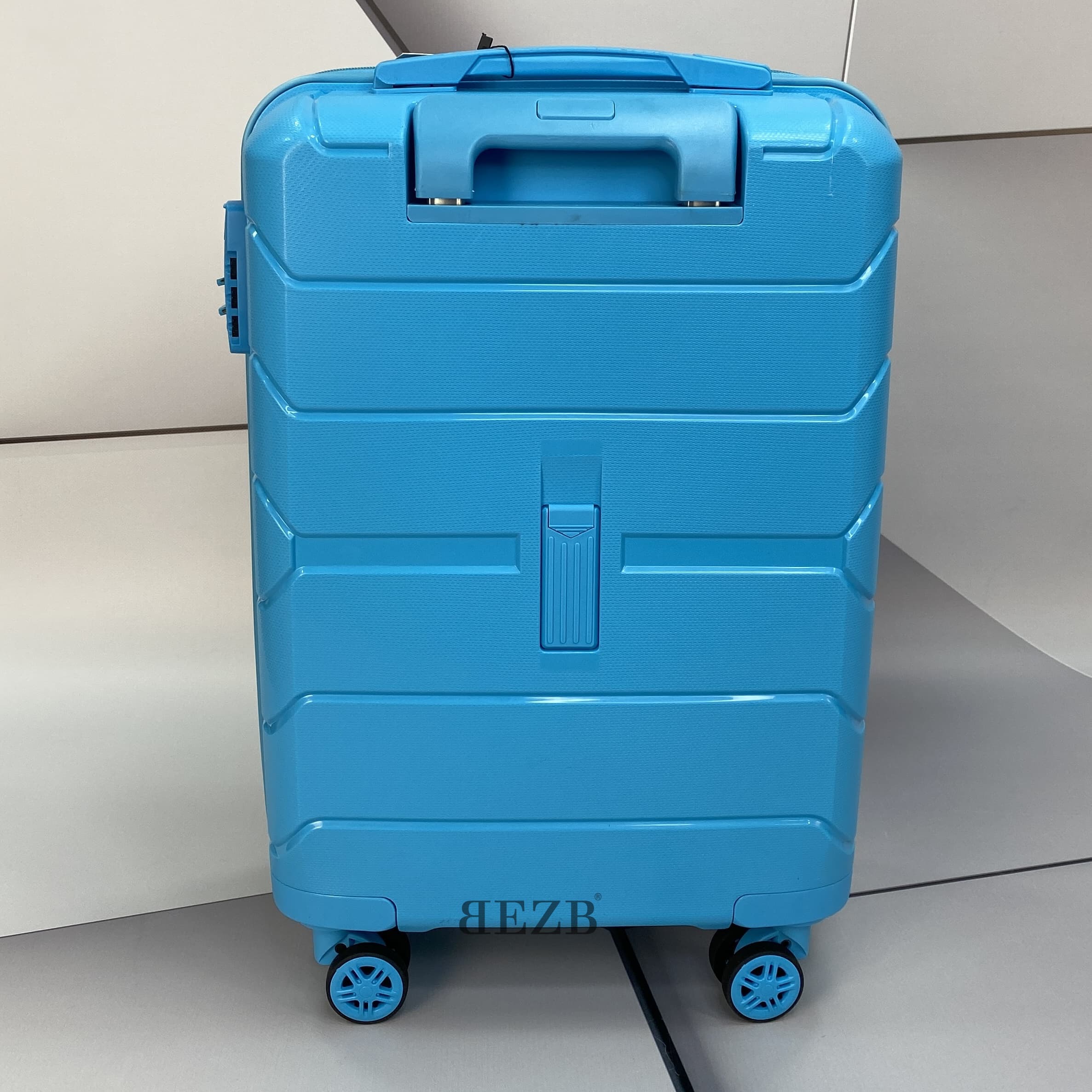 Средний чемодан из полипропилена MCS V366 M L. BLUE! Для 18 кг! - 4