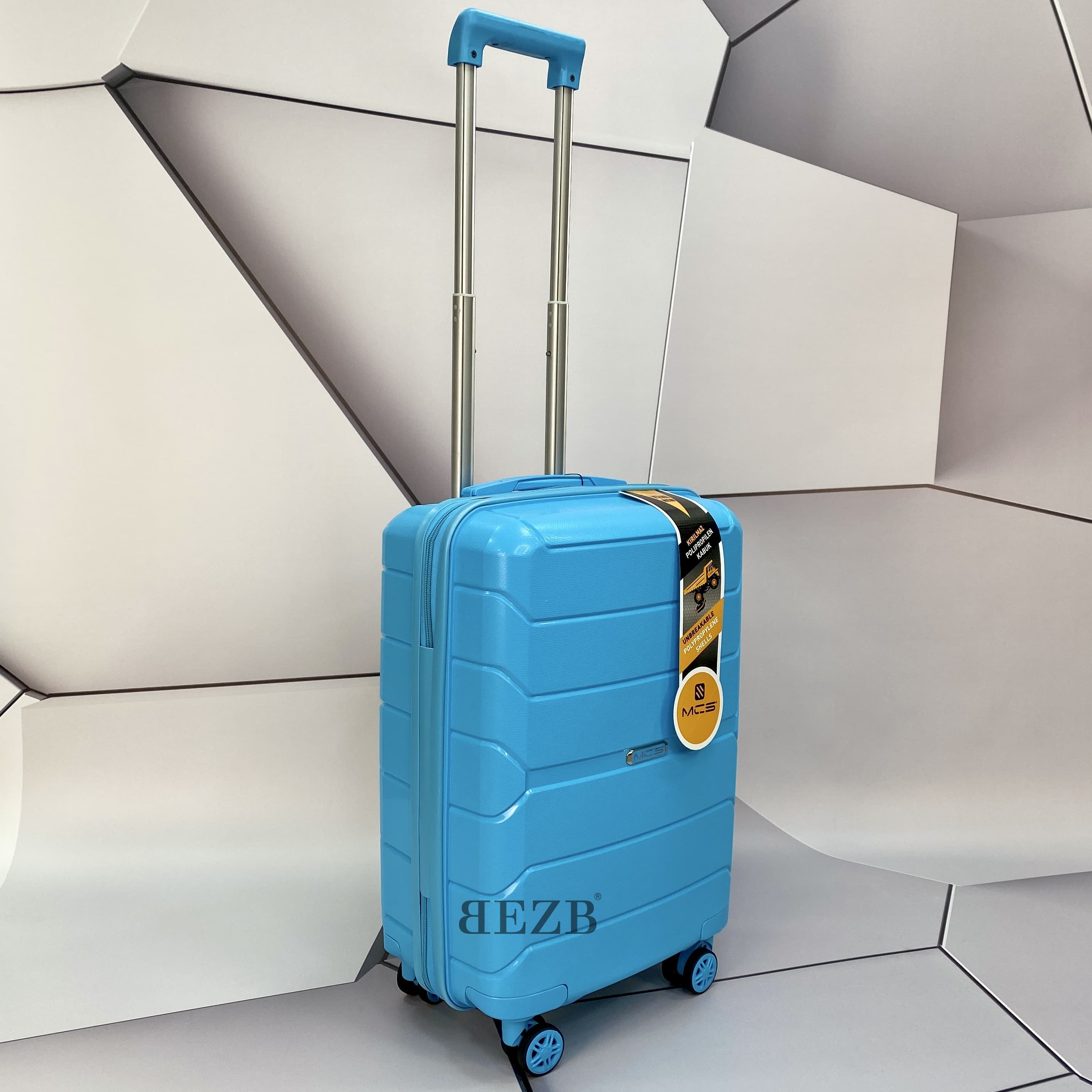 Маленький чемодан для ручьной клади из полипропилена MCS V366 S L. BLUE! Для 8-10 кг! - 6