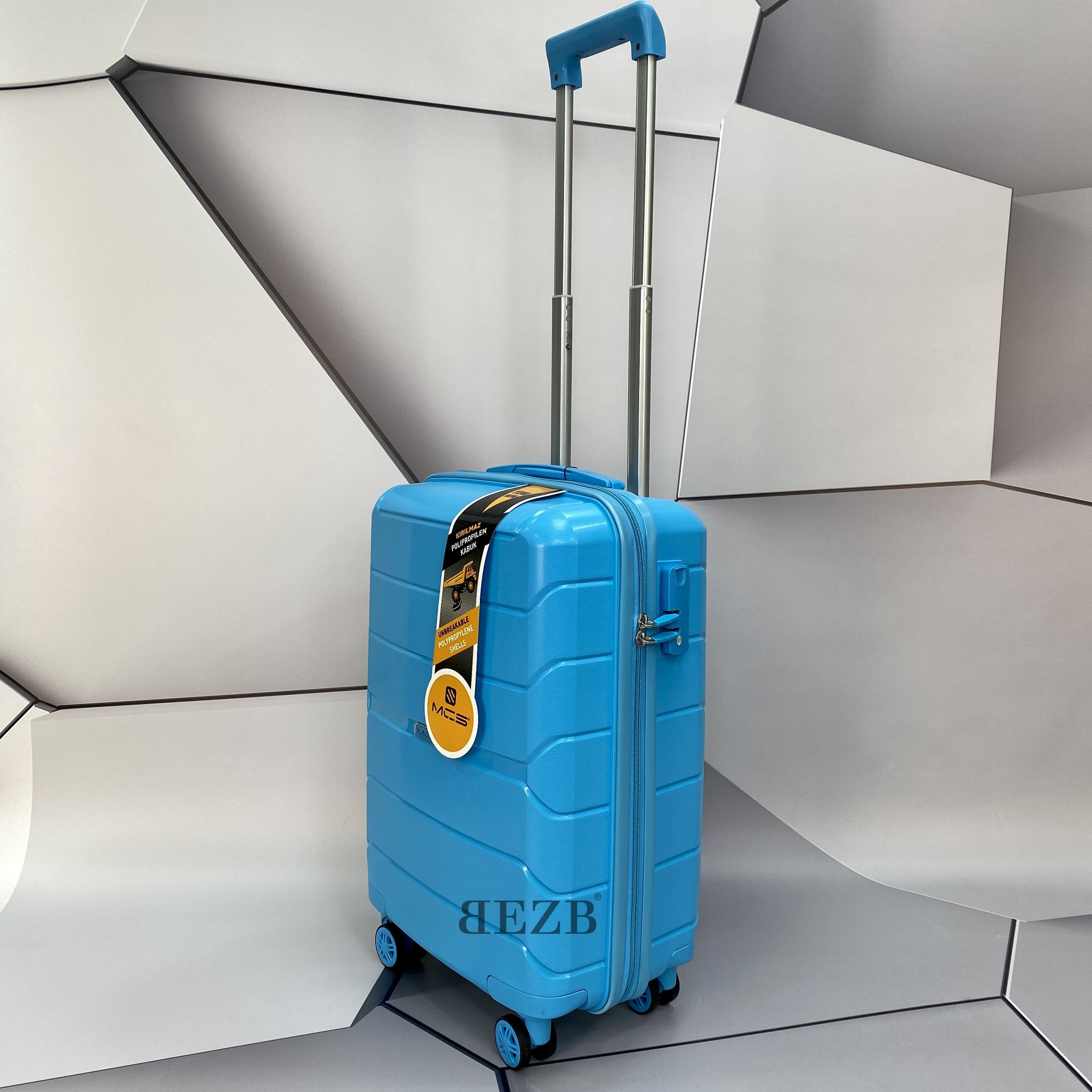 Маленький чемодан для ручьной клади из полипропилена MCS V366 S L. BLUE! Для 8-10 кг! - 5