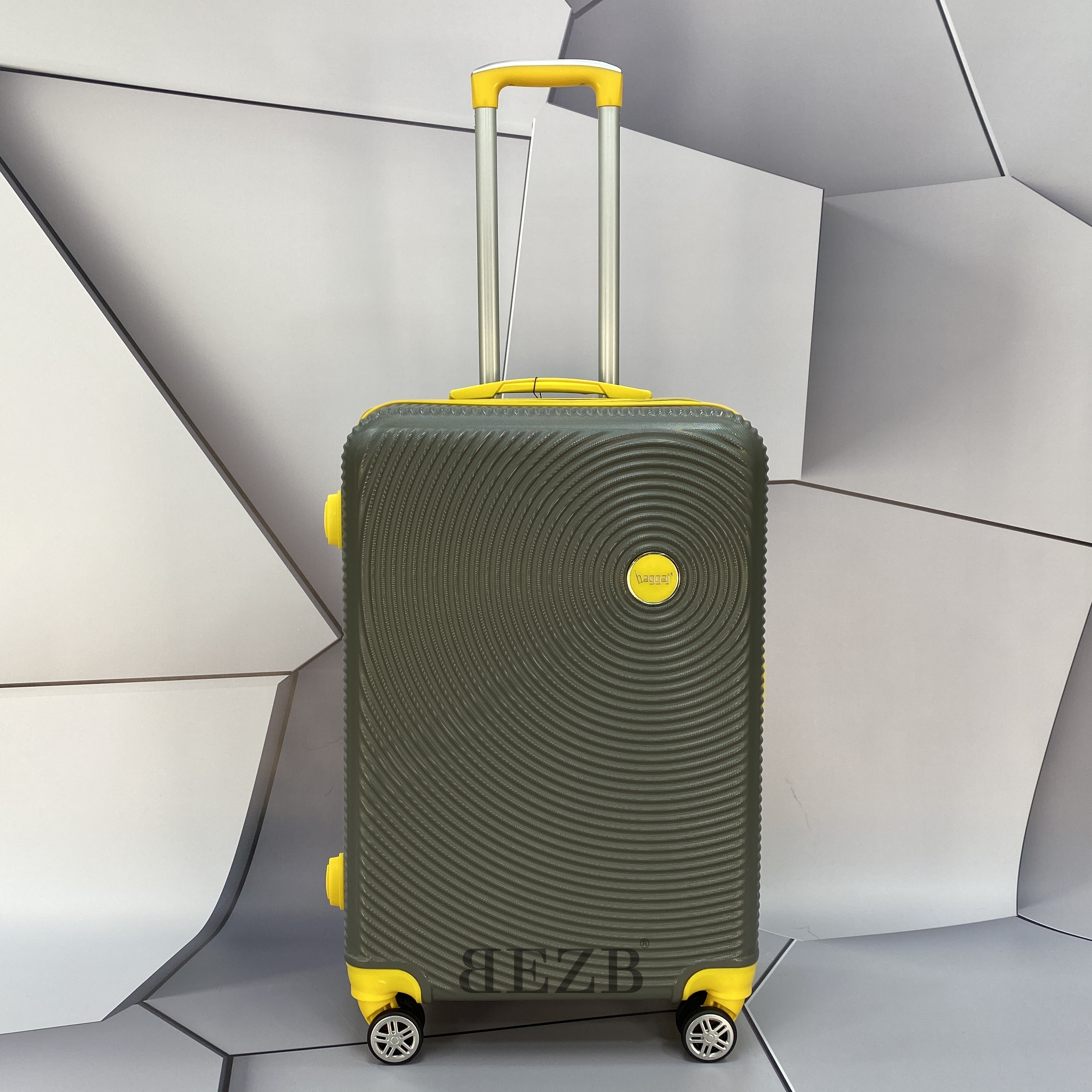 Средний чемодан из АБС Поликарбонат MCS V341 M GREY/YELLOW - 1