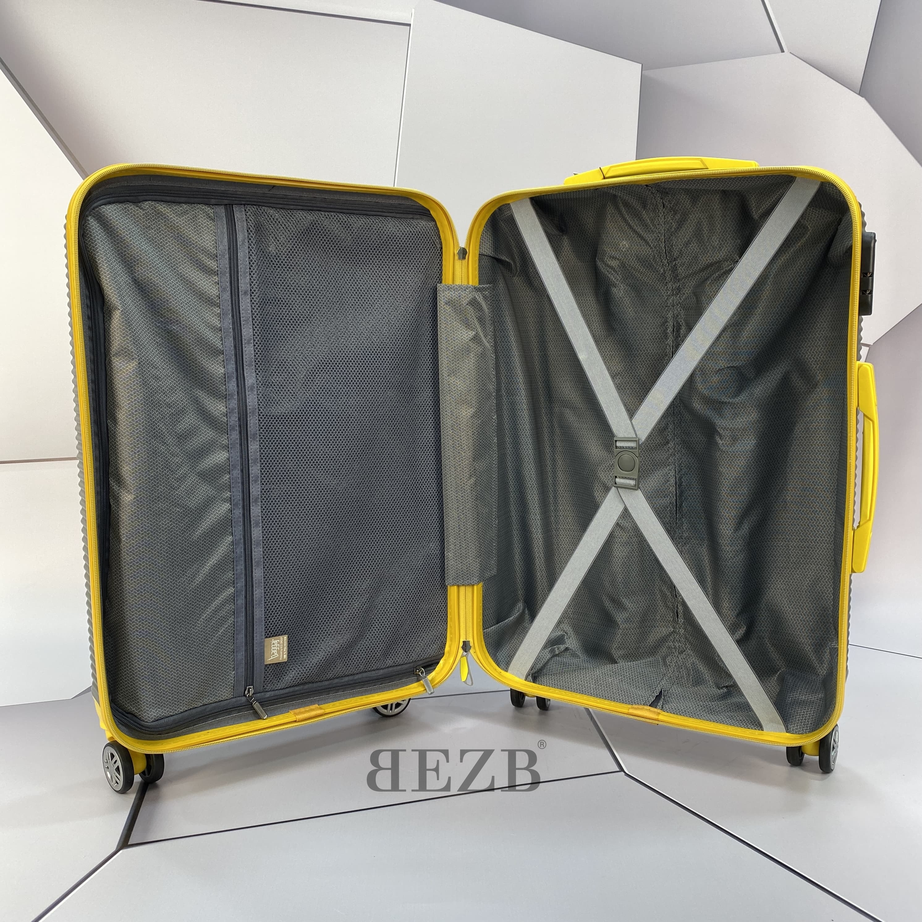 Средний чемодан из АБС Поликарбонат MCS V341 M GREY/YELLOW - 2