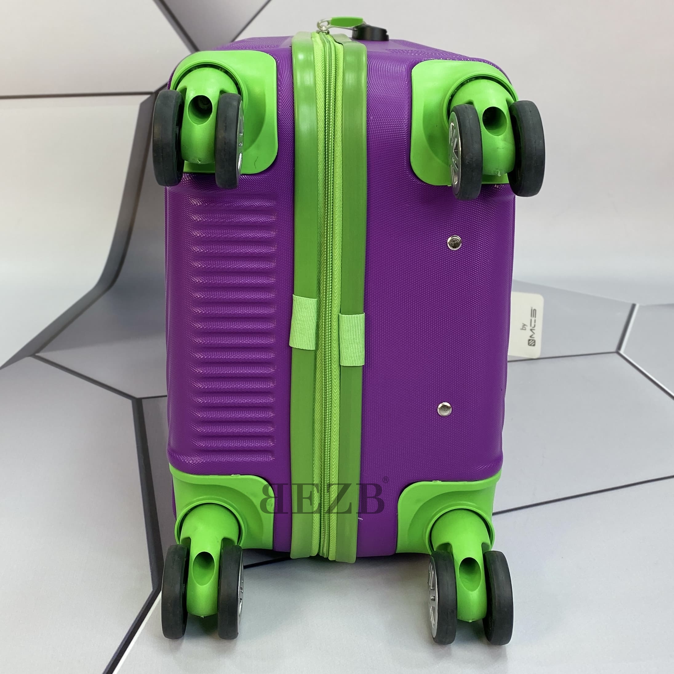 Средний чемодан из АБС Поликарбонат MCS V341 M PURPLE/GREEN - 4