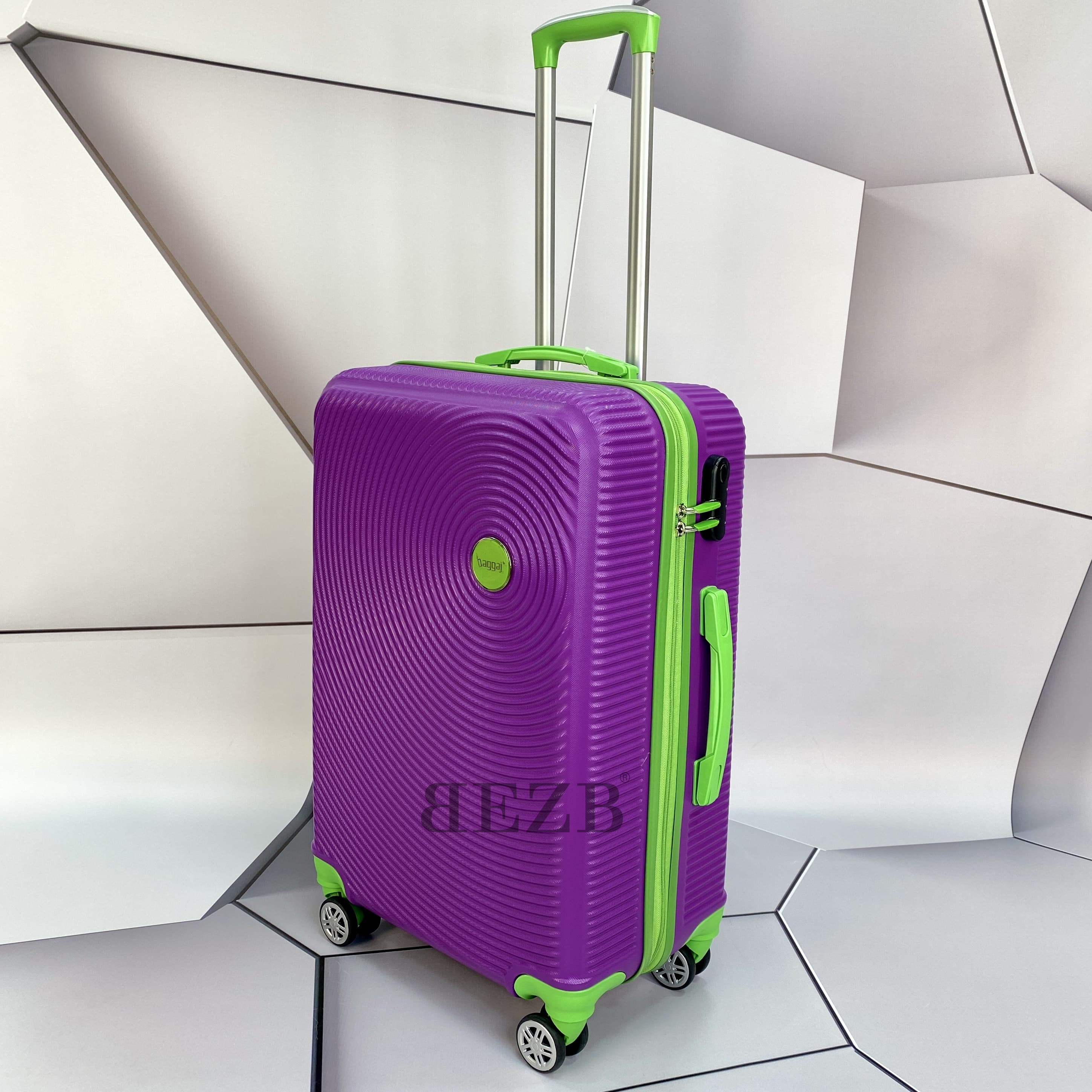Малый чемодан для ручной клади из АБС Поликарбонат V341 S PURPLE/GREEN - 8