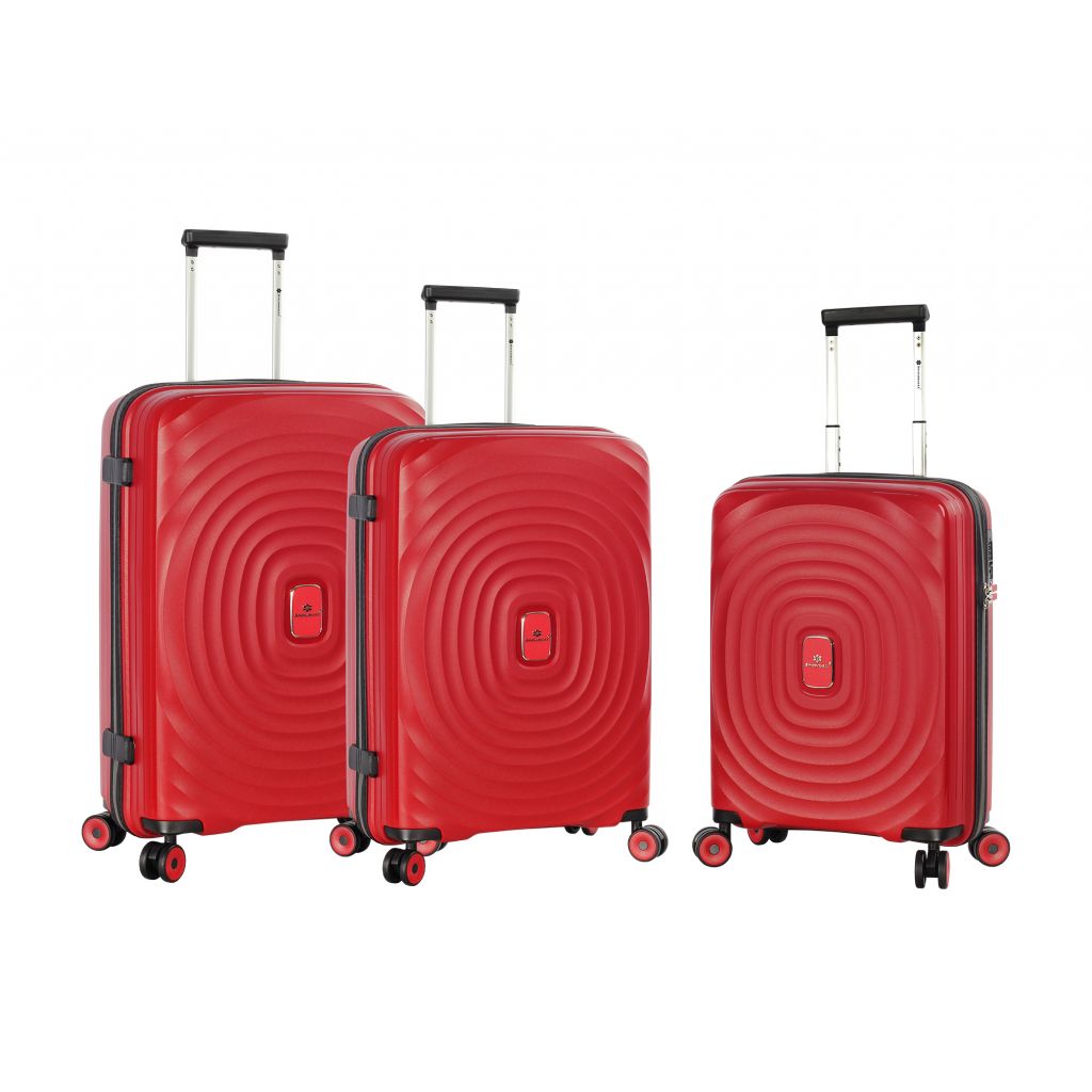 Набор чемоданов из полипропилена SET SNOWBALL 05203 RED - 1